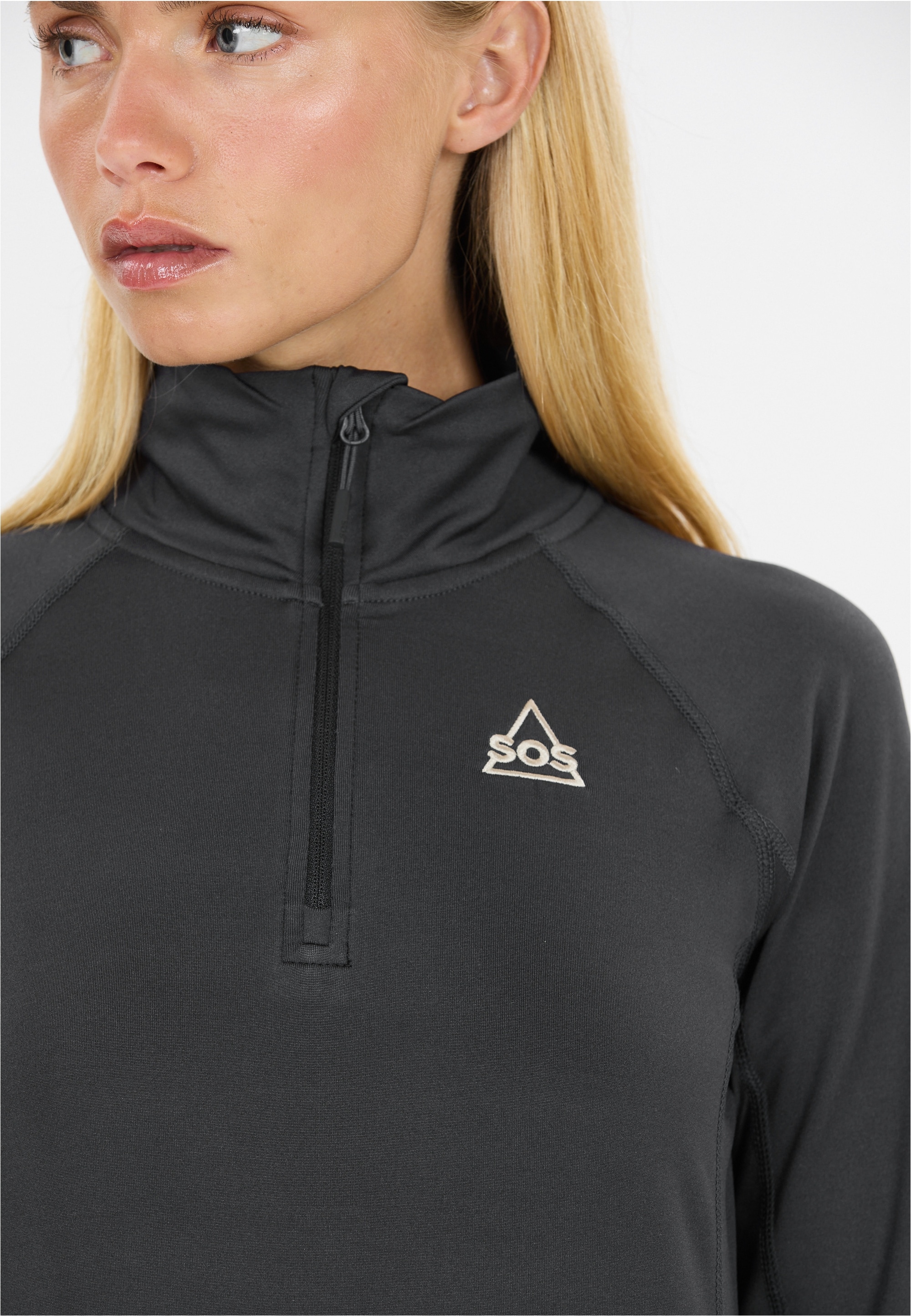 SOS Fleeceshirt »Jasna« mit praktischem Half-Zip