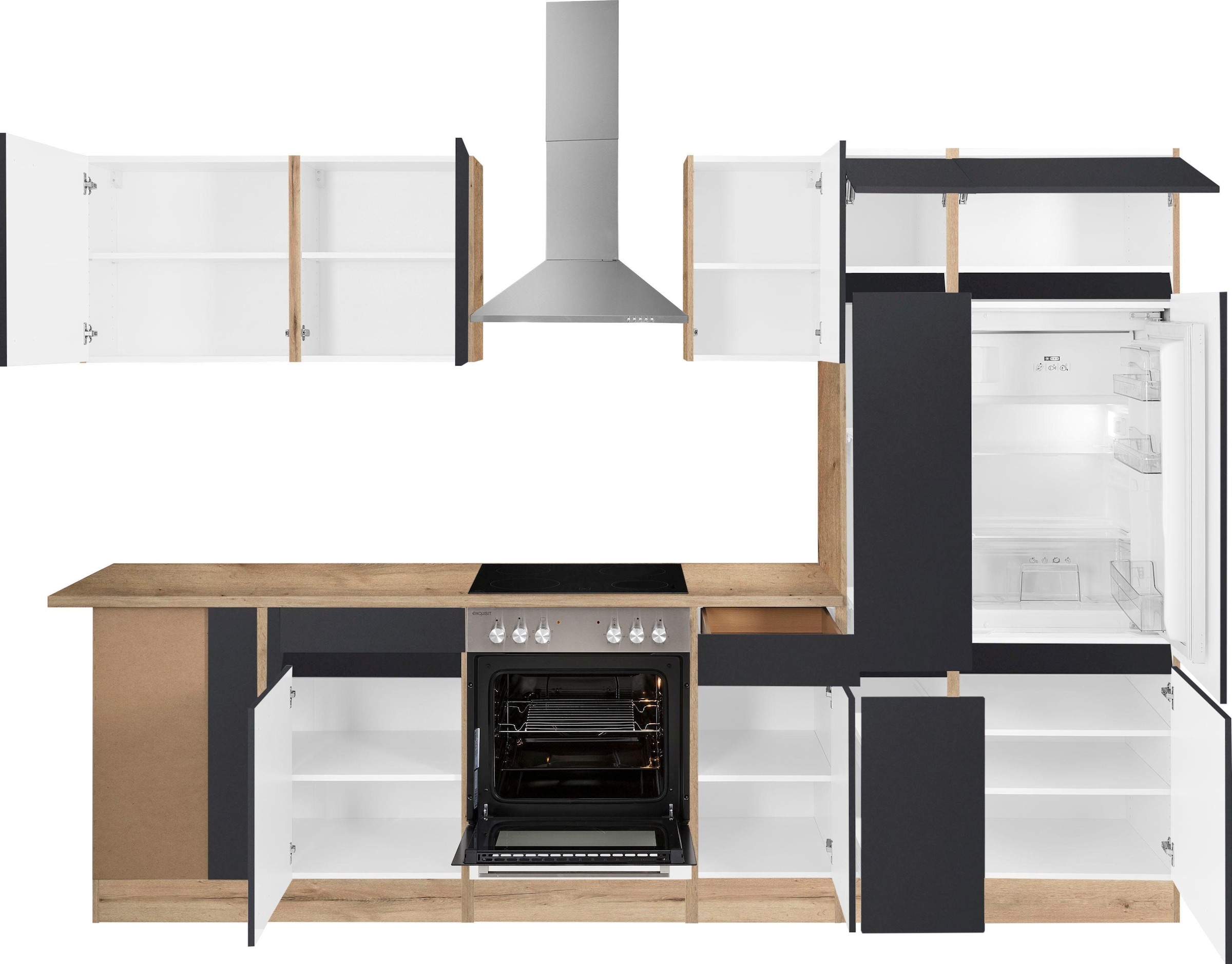 OPTIFIT Winkelküche »Roth«, Stellmaße 300x175 cm, wahlweise mit E-Geräten, mit Apothekerschrank