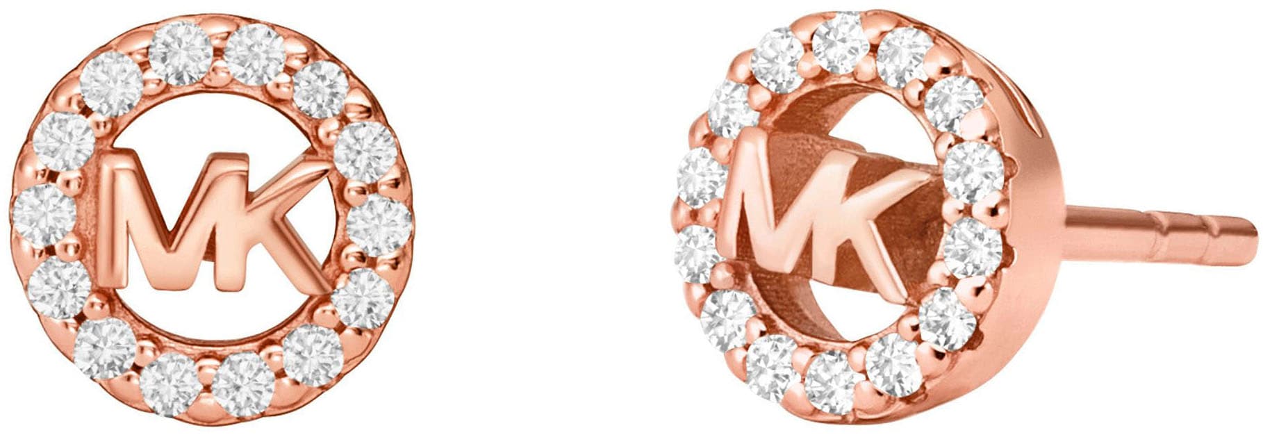 Paar Ohrstecker MICHAEL KORS "Schmuck Geschenk Silber 925 Ohrringe PREMIUM", rosa (roségoldfarben, kristallweiß, kristallweiß), Ohrringe, Damen, 6,5mm, Silber 925 (Sterlingsilber), mit Zirkonia (synth.) 2