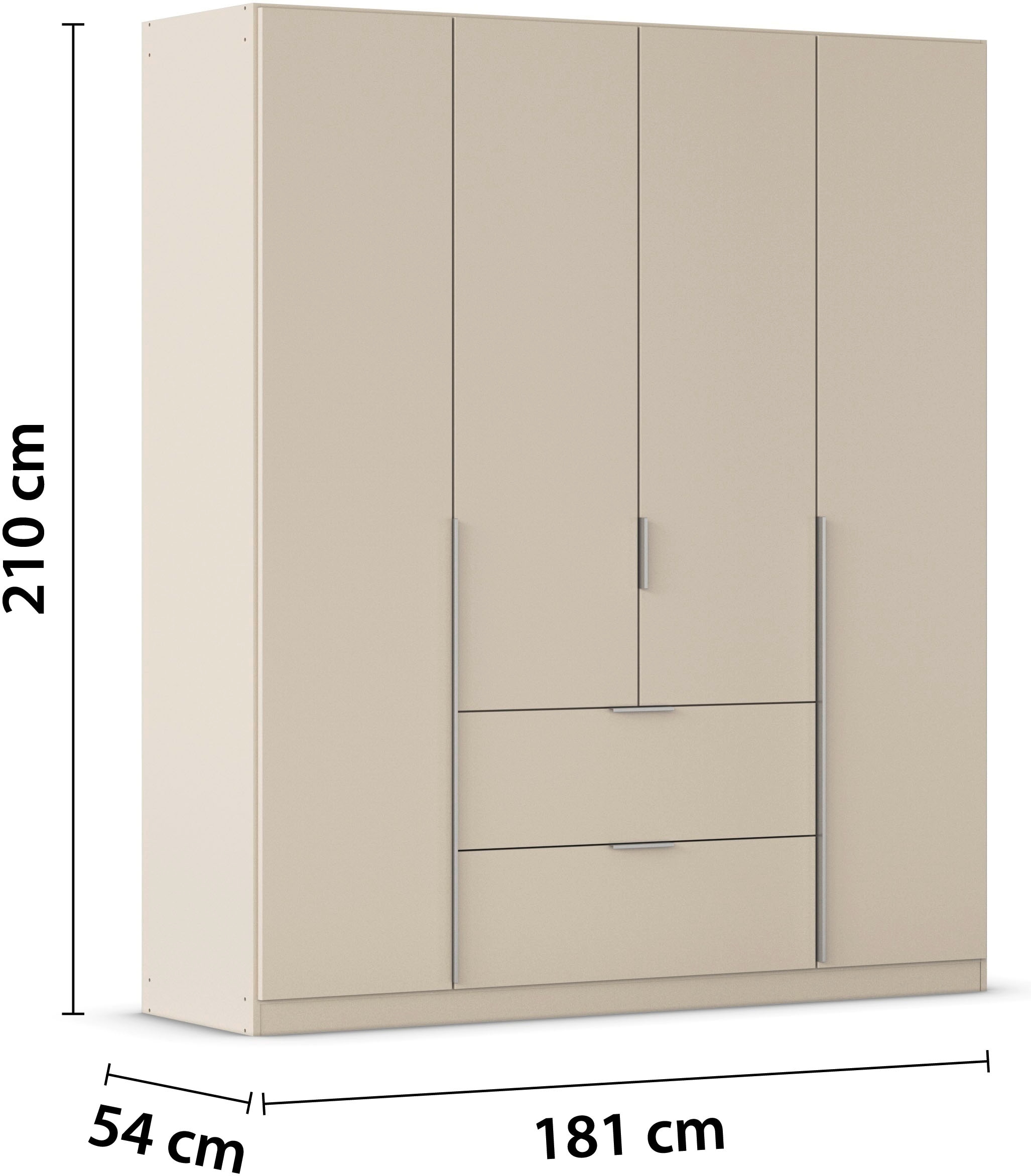 rauch Drehtürenschrank »Kleiderschrank Schrank Garderobe AGORDO mit Dekor- oder Hochglanzfront«, mit Außenschubkästen, in 6 Breiten und 2 Höhen MADE IN GERMANY