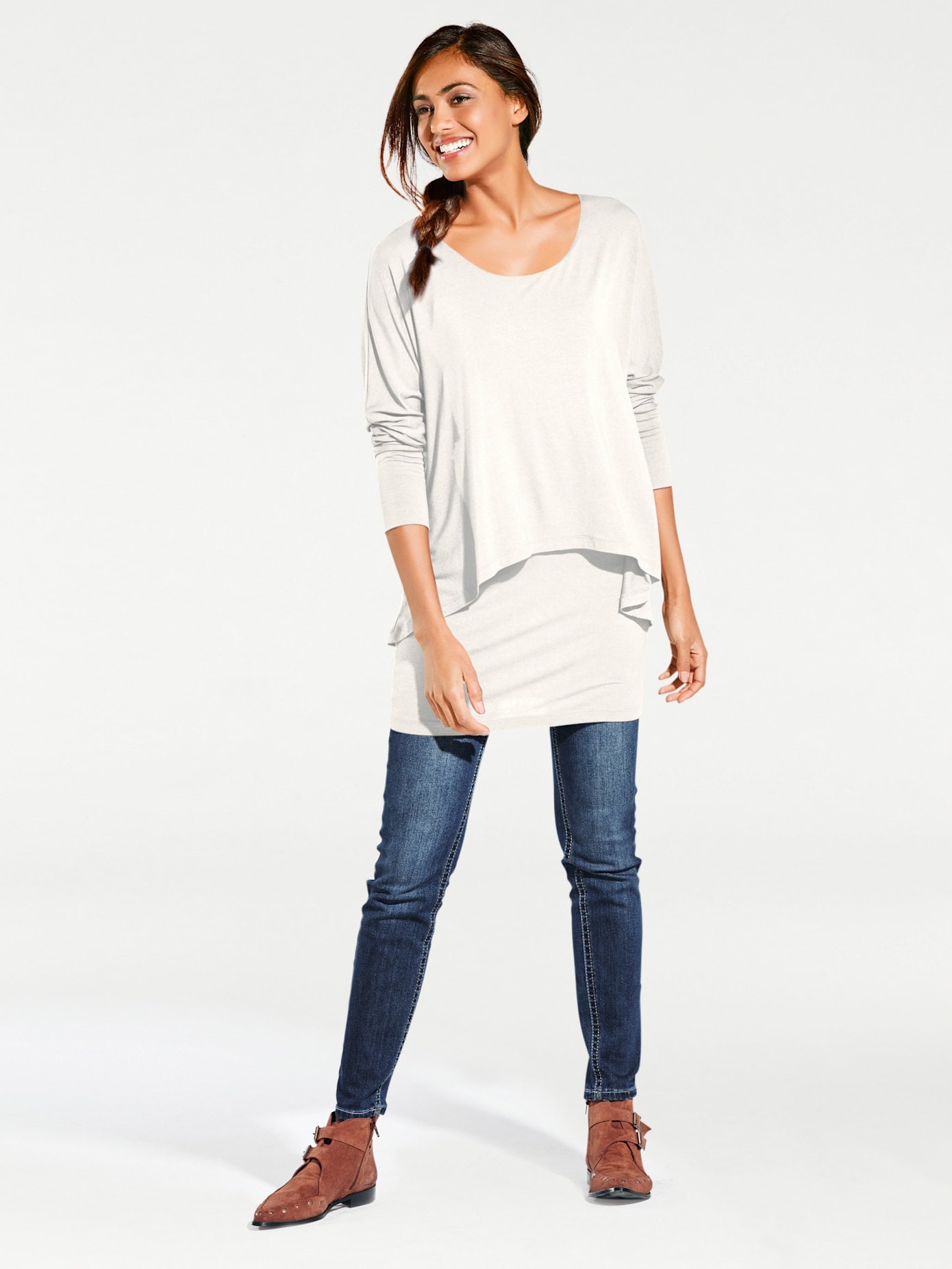 heine Rundhalsshirt "Rundhals-Shirt" 1 Stk.