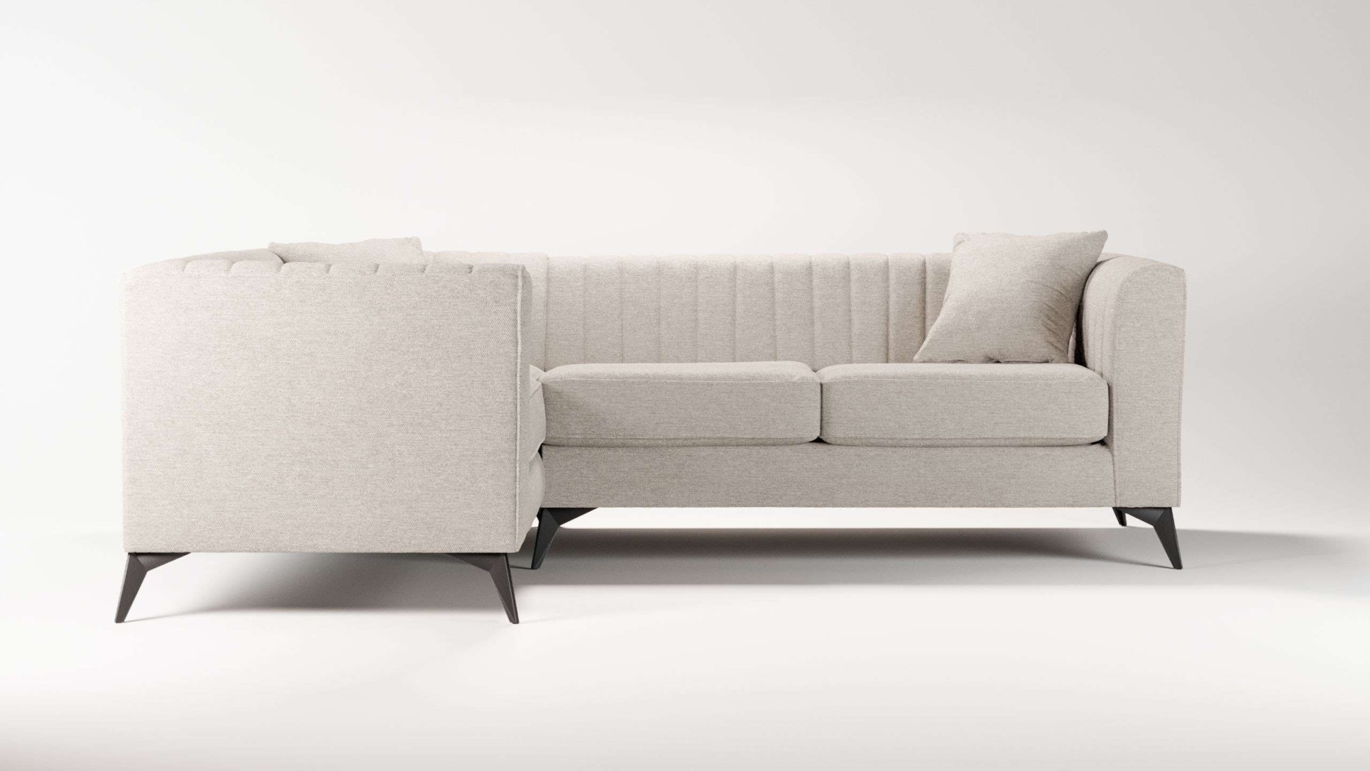 Places of Style Ecksofa "MATTHEW L-Form ideal für kleine Räume, Maße B/T/H: günstig online kaufen