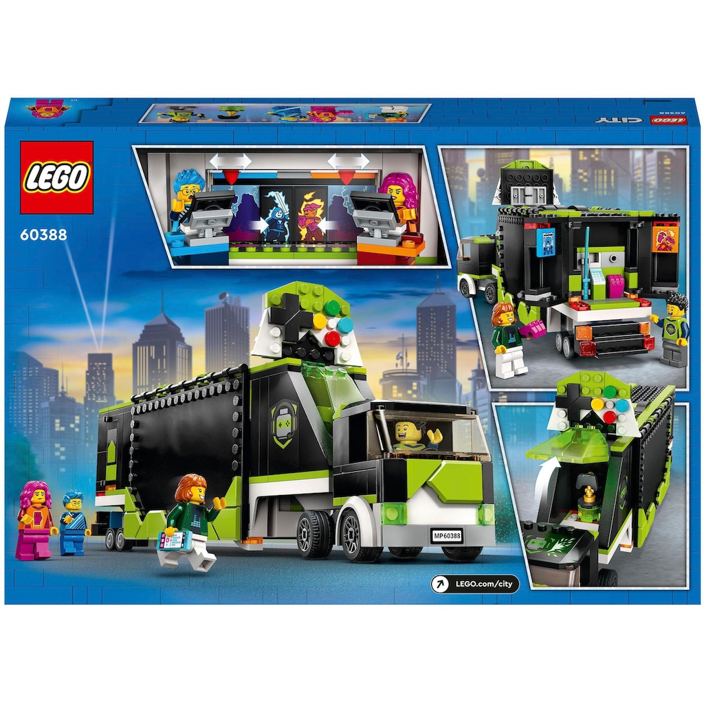 LEGO® Konstruktionsspielsteine »Gaming Turnier Truck (60388), LEGO® City«, (344 St.)