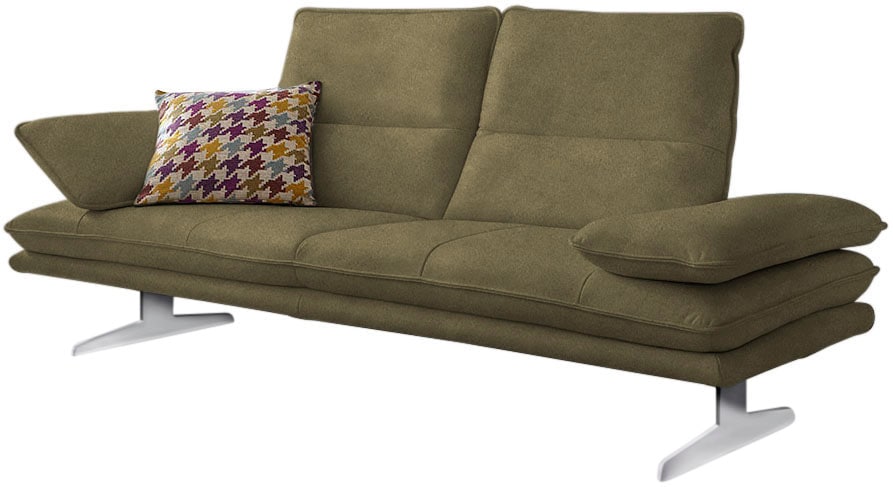 W.SCHILLIG 2-Sitzer "broadway, Designsofa mit tollem Sitzkomfort, Breite 216cm" Sitztiefenverstellung, Kopfteil- & Seitenteilverstellung, Breite 216cm
