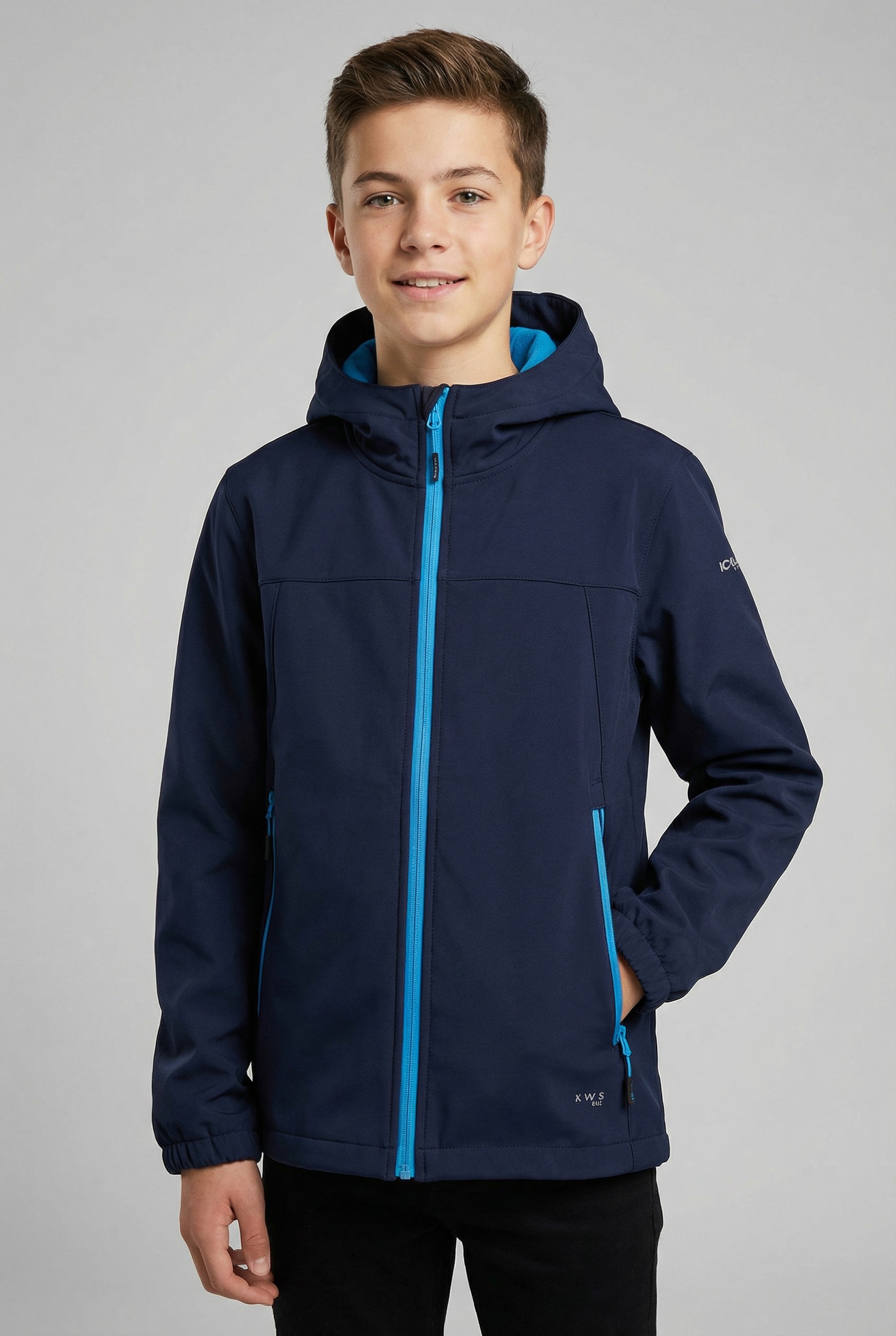 ICEPEAK Kinder Softshelljacke "KLINE JR"blau, Gr. 128, Obermaterial: 100% Polyester, Jacken