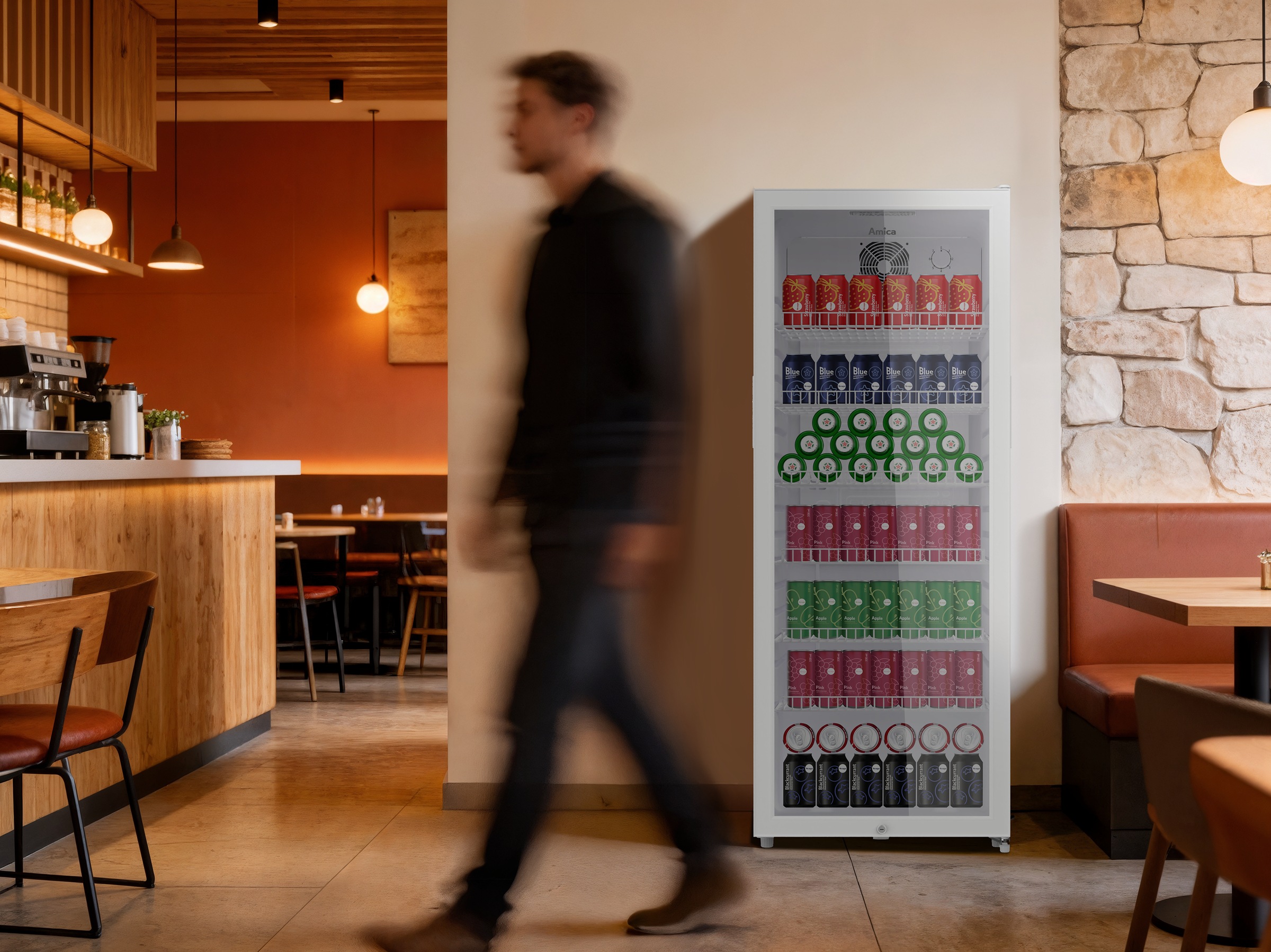 Amica Getränkekühlschrank »FK 344 150 W« 141 cm hoch 55 cm breit perfekte Kühlung dank professioneller Ausstattung