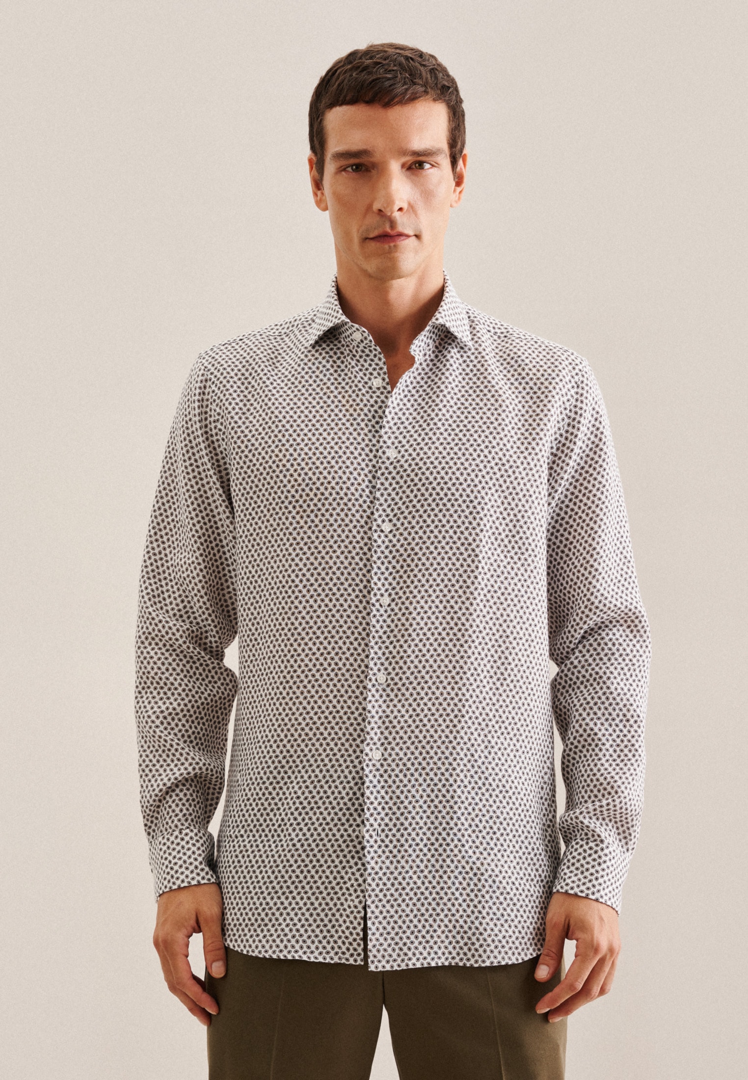 seidensticker Businesshemd "Regular" Regular 1/1 Kentkragen Kleinmuster günstig online kaufen