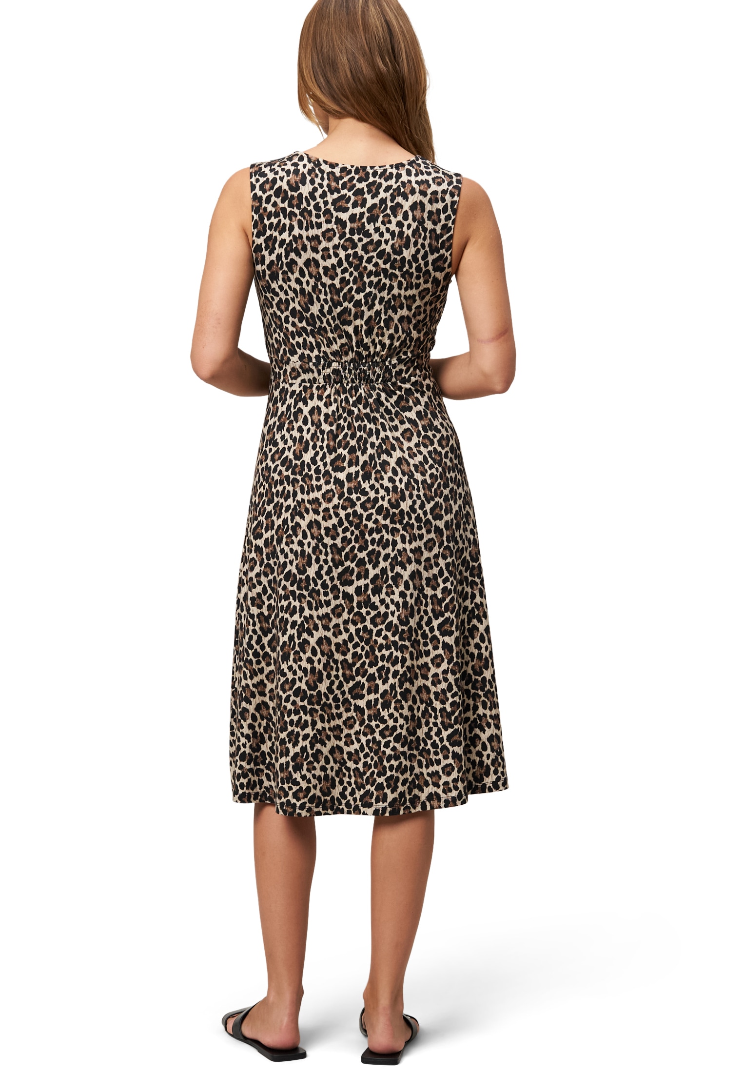 Zero Jerseykleid »zero Jerseykleid mit Leo-Muster«, drapiert /gerafft