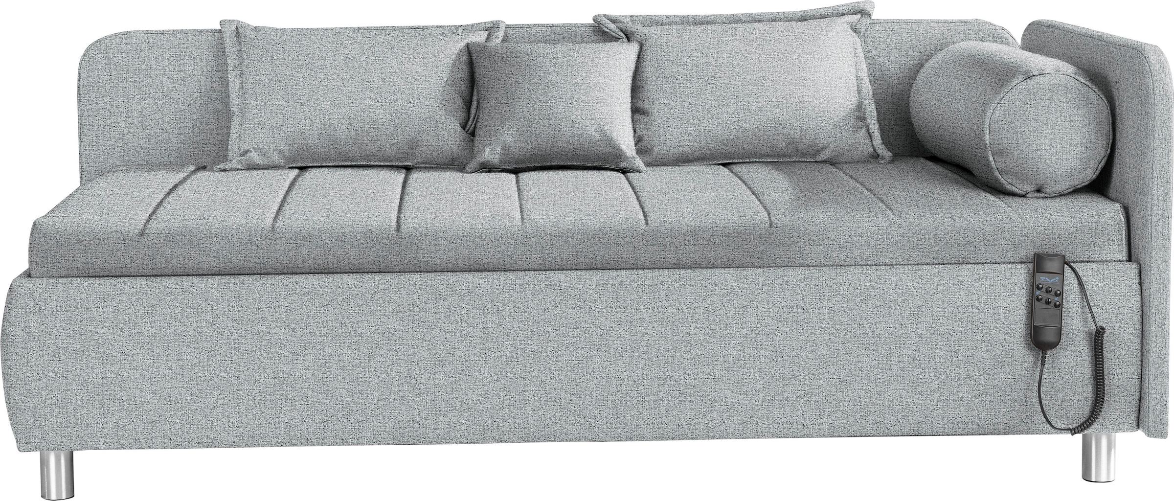 Schlafsofa »Kiana«, Liegefläche 90/200 cm oder 100/200 cm, Bettkasten, Zierkissen-Set