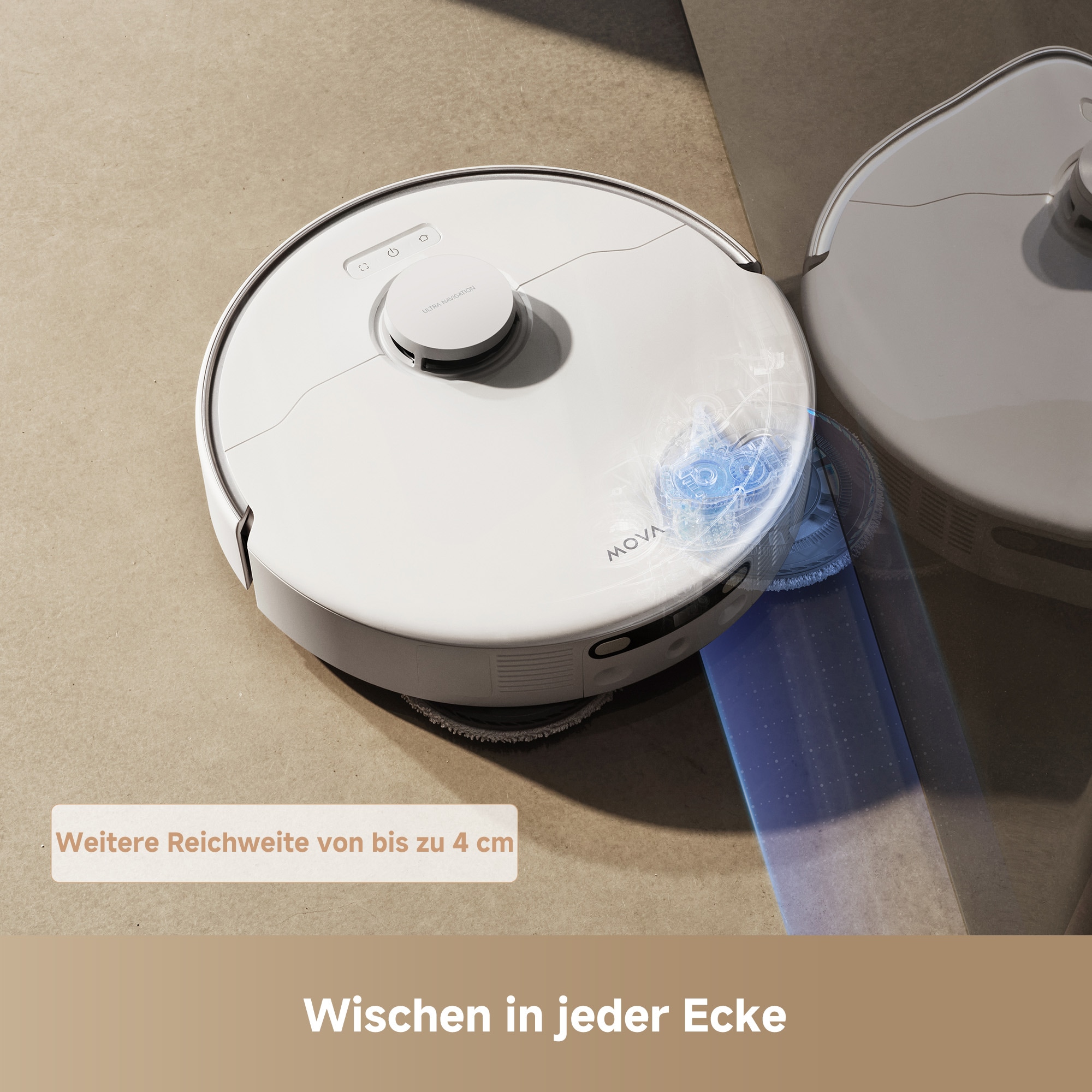 Dreame Saugroboter »Mova P50 Ultra, mit Wischfunktion«, 19000Pa Saugkraft, Vollautomatische Basisstation, Reinigung bei 75° C