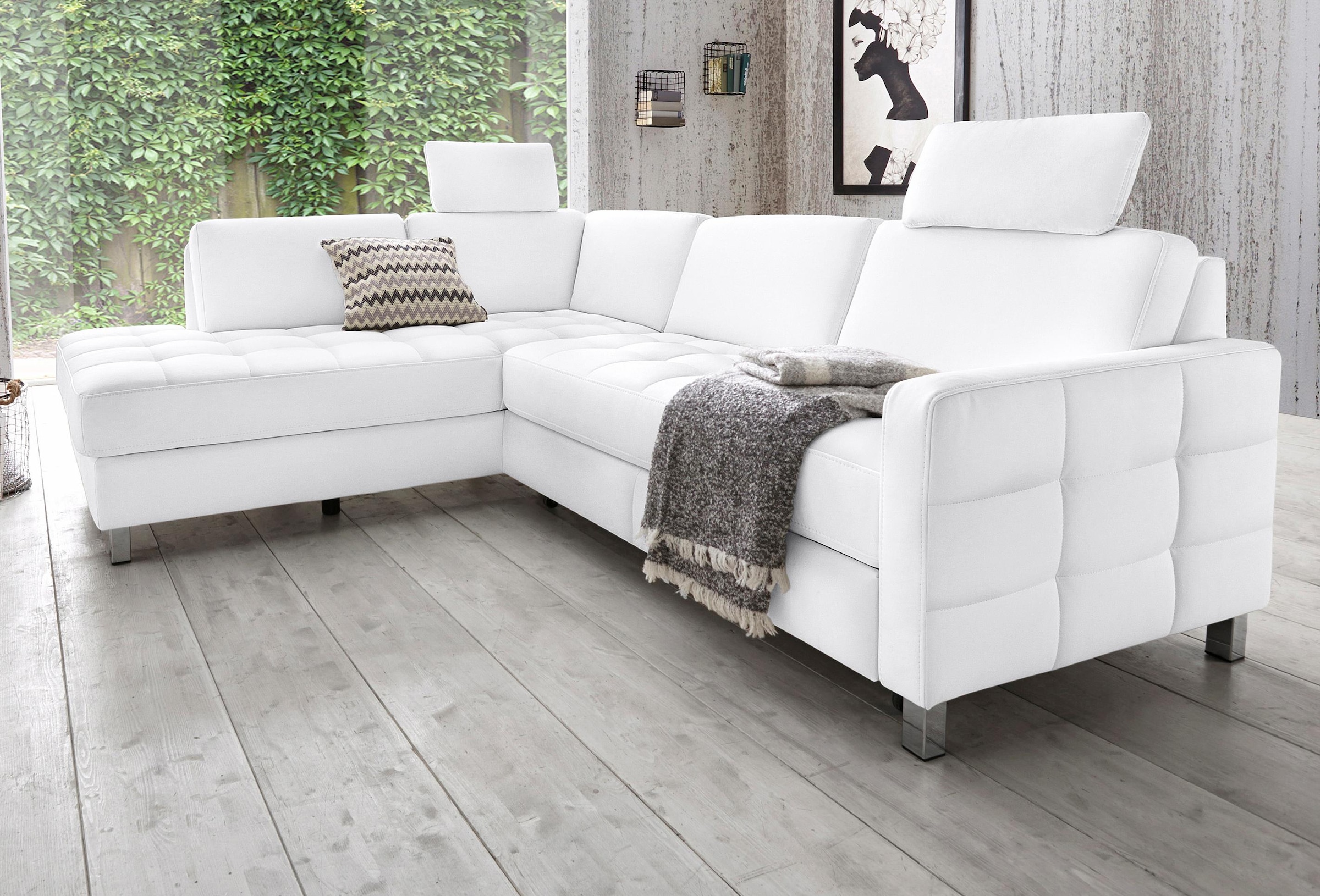sit&more Ecksofa "Pablo L-Form" wahlweise mit Schlaffunktion