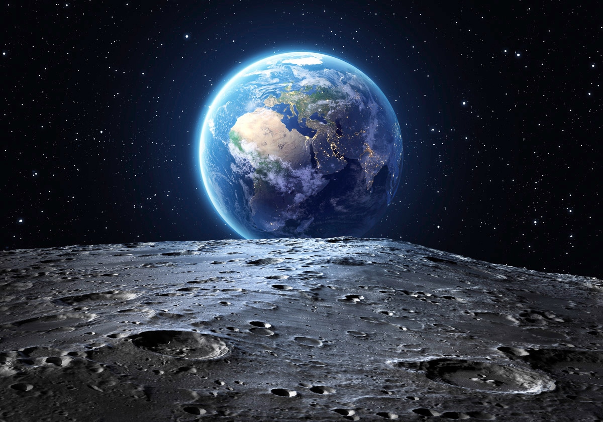 Papermoon Fototapete "Erde vom Mond"