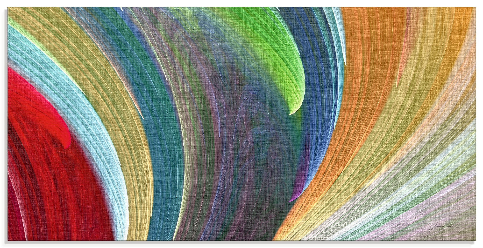 Artland Glasbild »Windwellen III«, Muster, (1 St.), in verschiedenen Größen  bestellen | BAUR