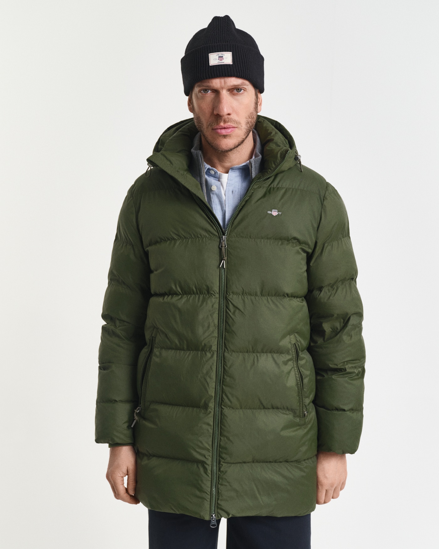 Gant Steppmantel »ACTIVE CLOUD MID LENGTH« Puffermantel, regular fit, abnehmabre Kapuze, 2-Wege-Reißverschluss