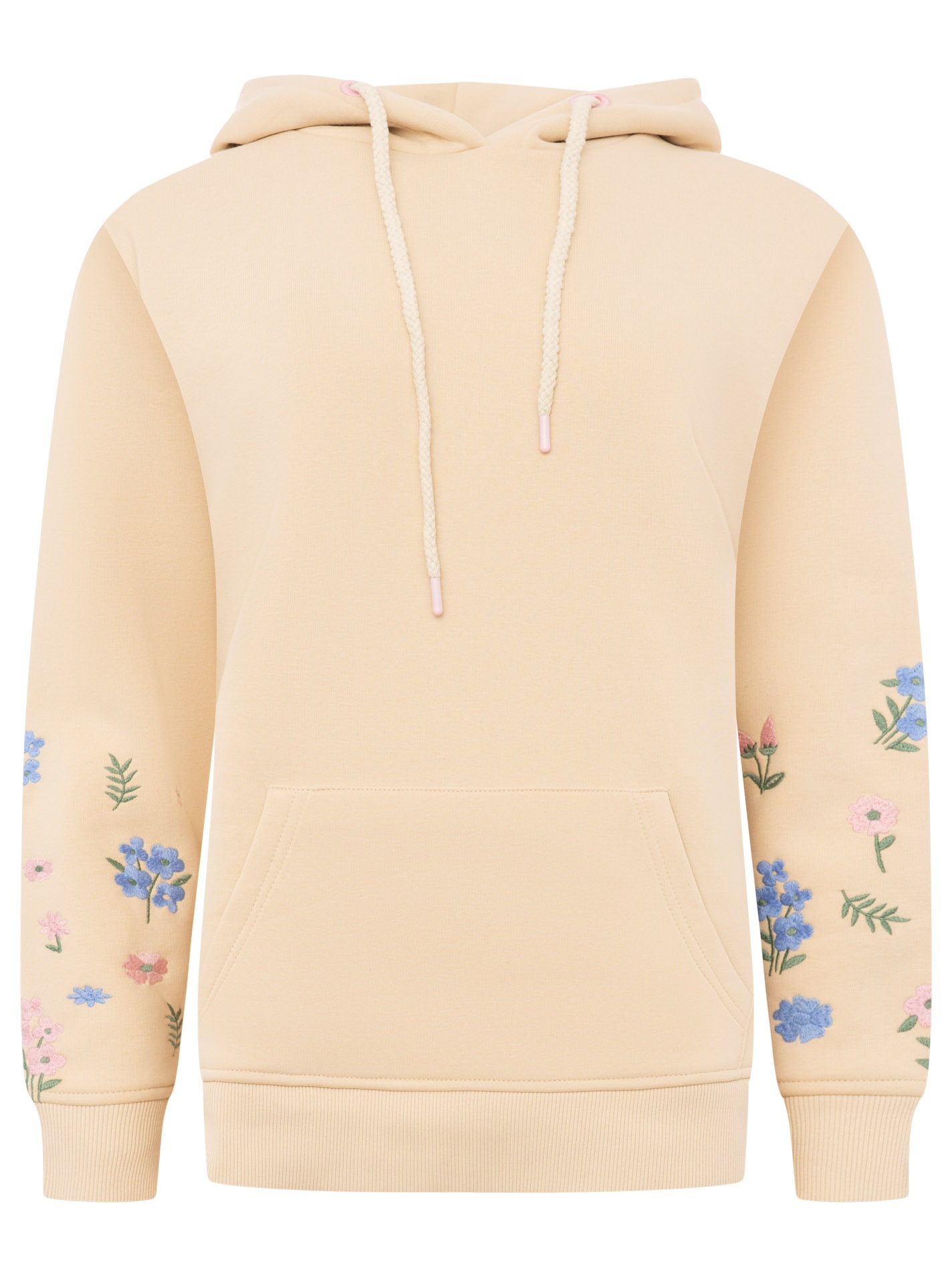 Zwillingsherz Hoodie ""Blumenranken"", mit gestickten Blumen am Arm, Kapuze günstig online kaufen