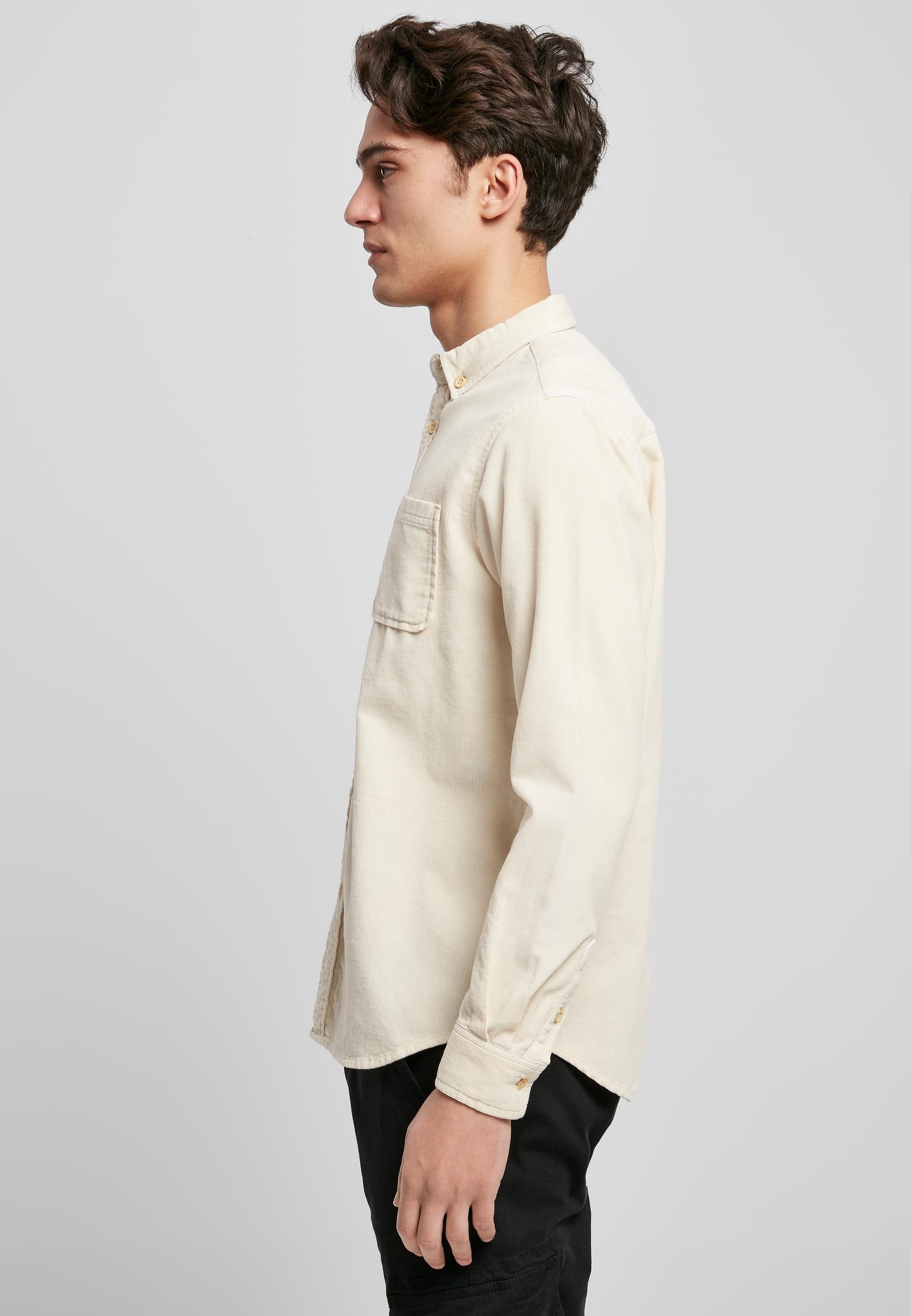 URBAN CLASSICS Langarmhemd »Urban Classics Herren Corduroy Shirt«, (1 tlg.)