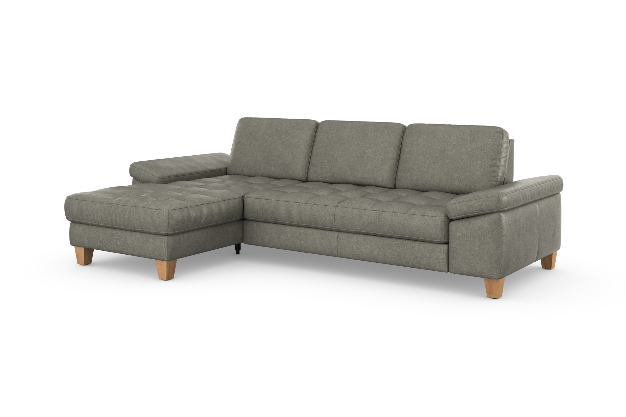 SIT & MORE Westham L-Shape Corner Sofa Grey 9