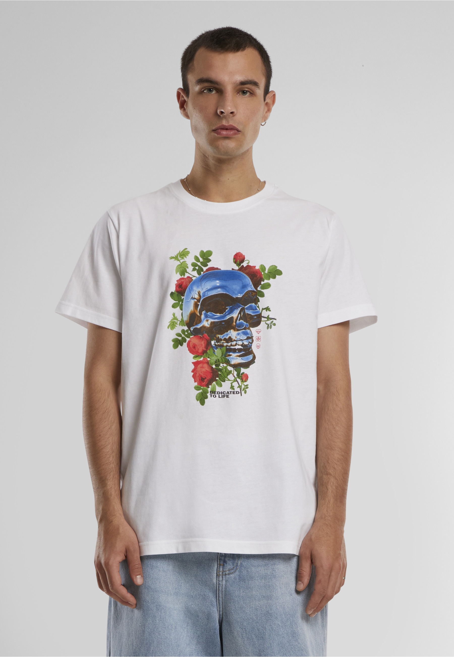 MisterTee T-Shirt »MisterTee Herren Chrome Skull Tee« 1 Stk.