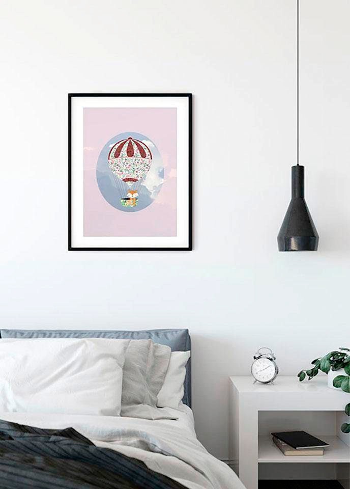 Komar Bild »Happy Balloon Rose«, Figuren, (1 St.), Wandbild zur Dekoration - ohne Rahmen
