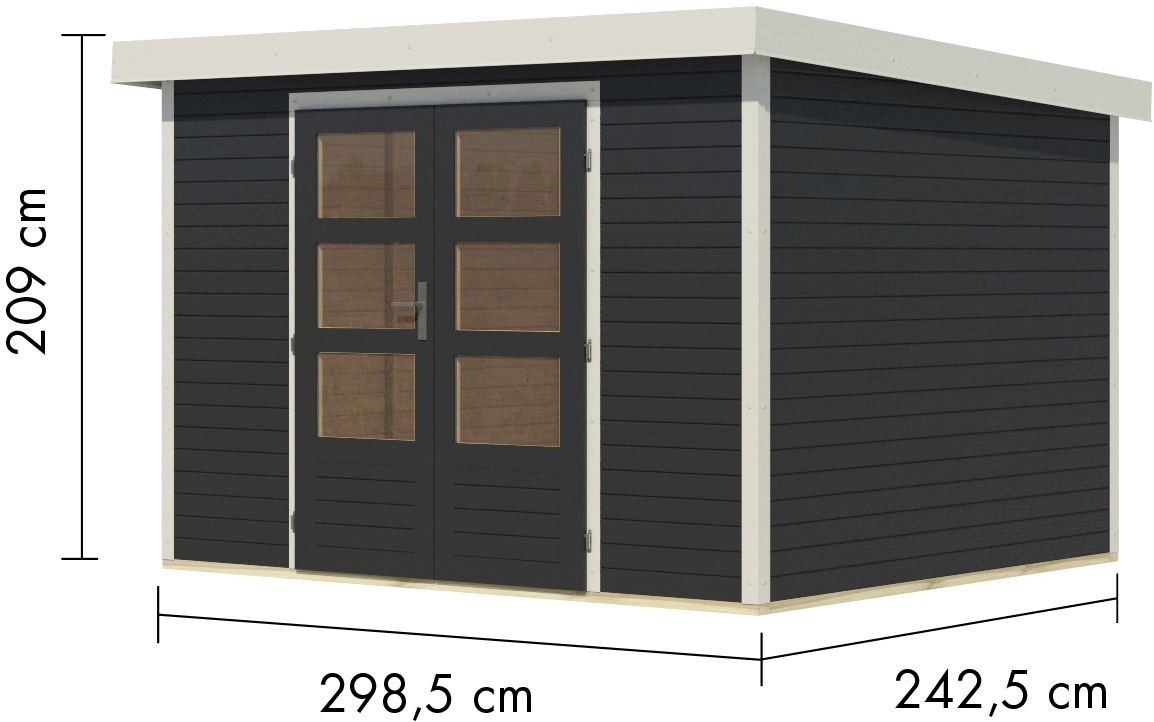 Karibu Gartenhaus »Jupiter 5 C«, in verschiedenen Farben