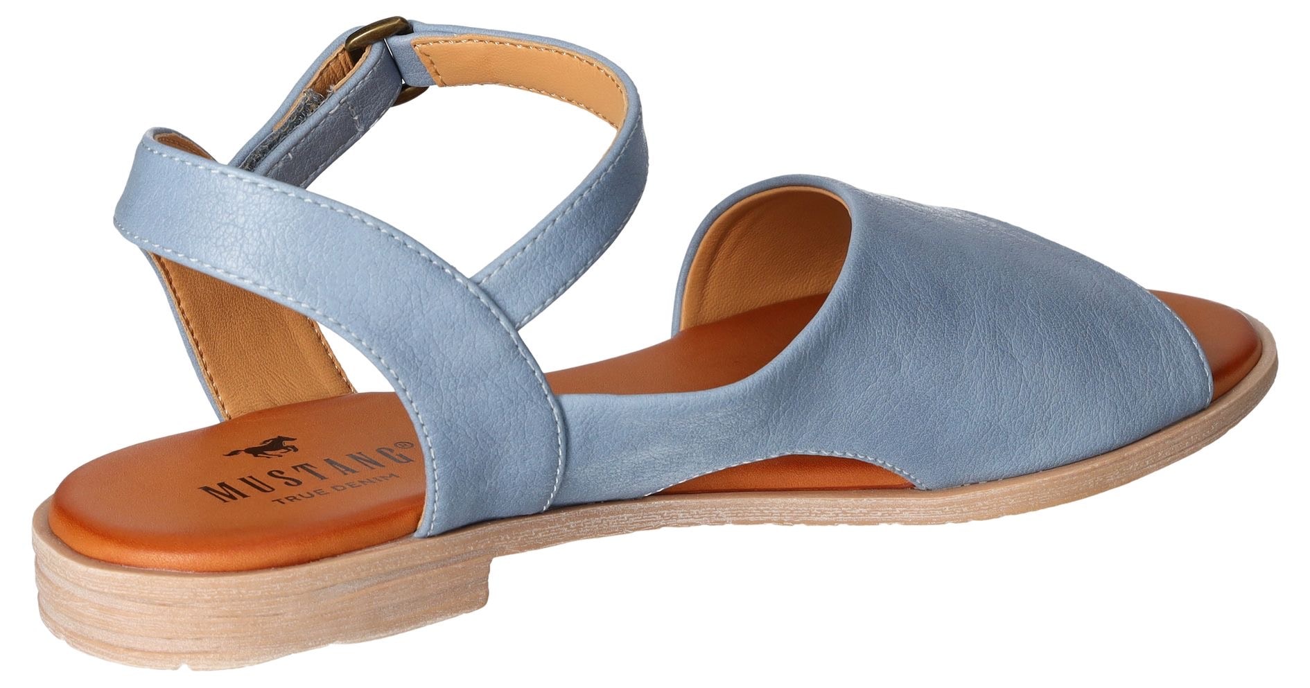 Mustang Shoes Sandale, Sommerschuh, Sandalette, Riemchensandale in asymmetrischer Form