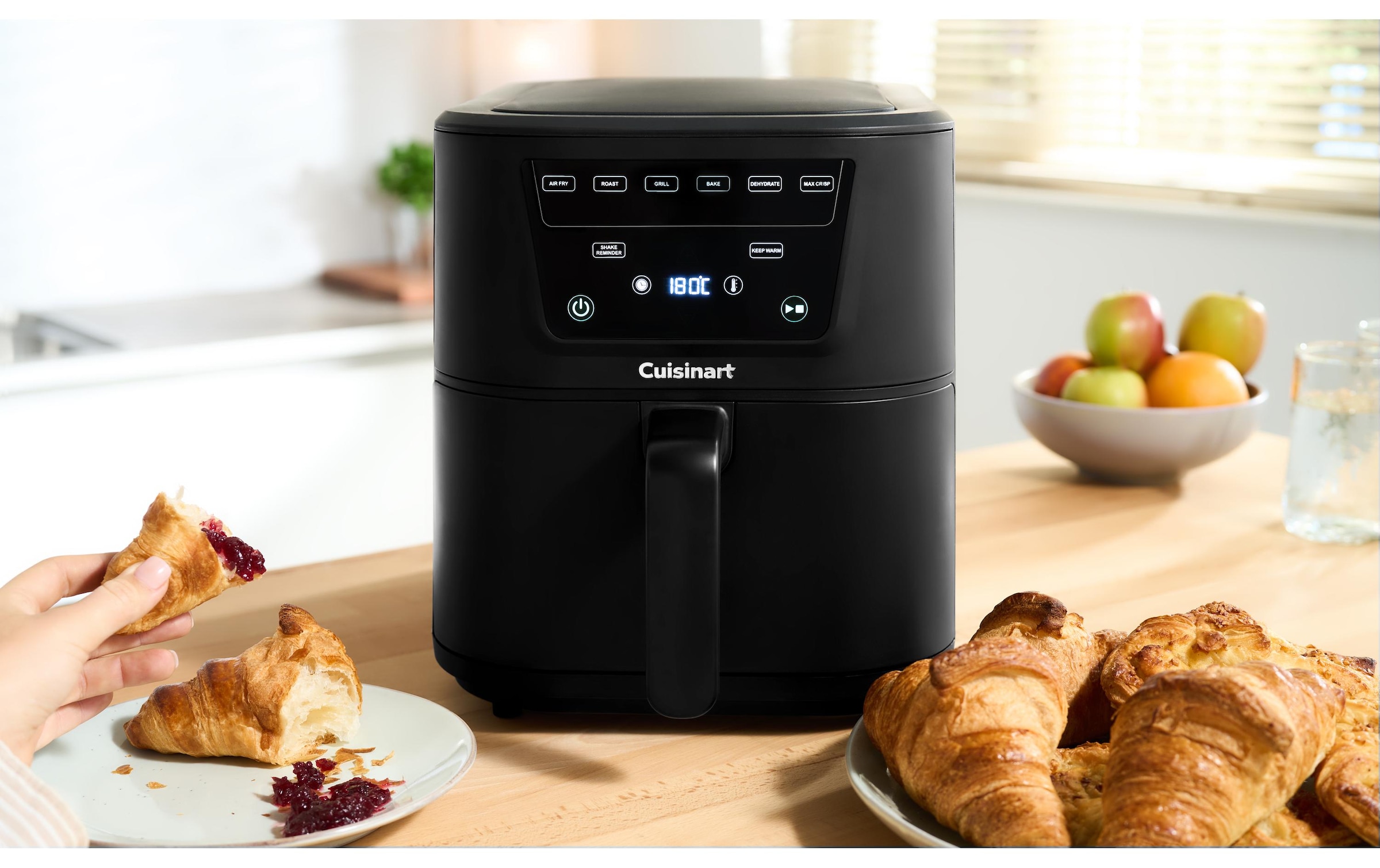 Cuisinart Heißluftfritteuse »CompactMax Slim 7,6 l« 2000 W XXL-Heißluftfritteuse mit 7.6 L Fassungsvermögen, 7 Programmen