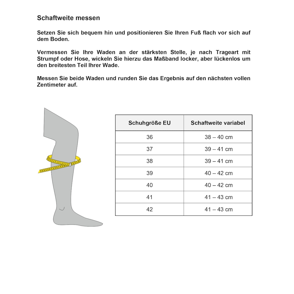 Rieker Reißverschlussstiefel, mit Vario-Schaft und 2 Reißverschlüssen