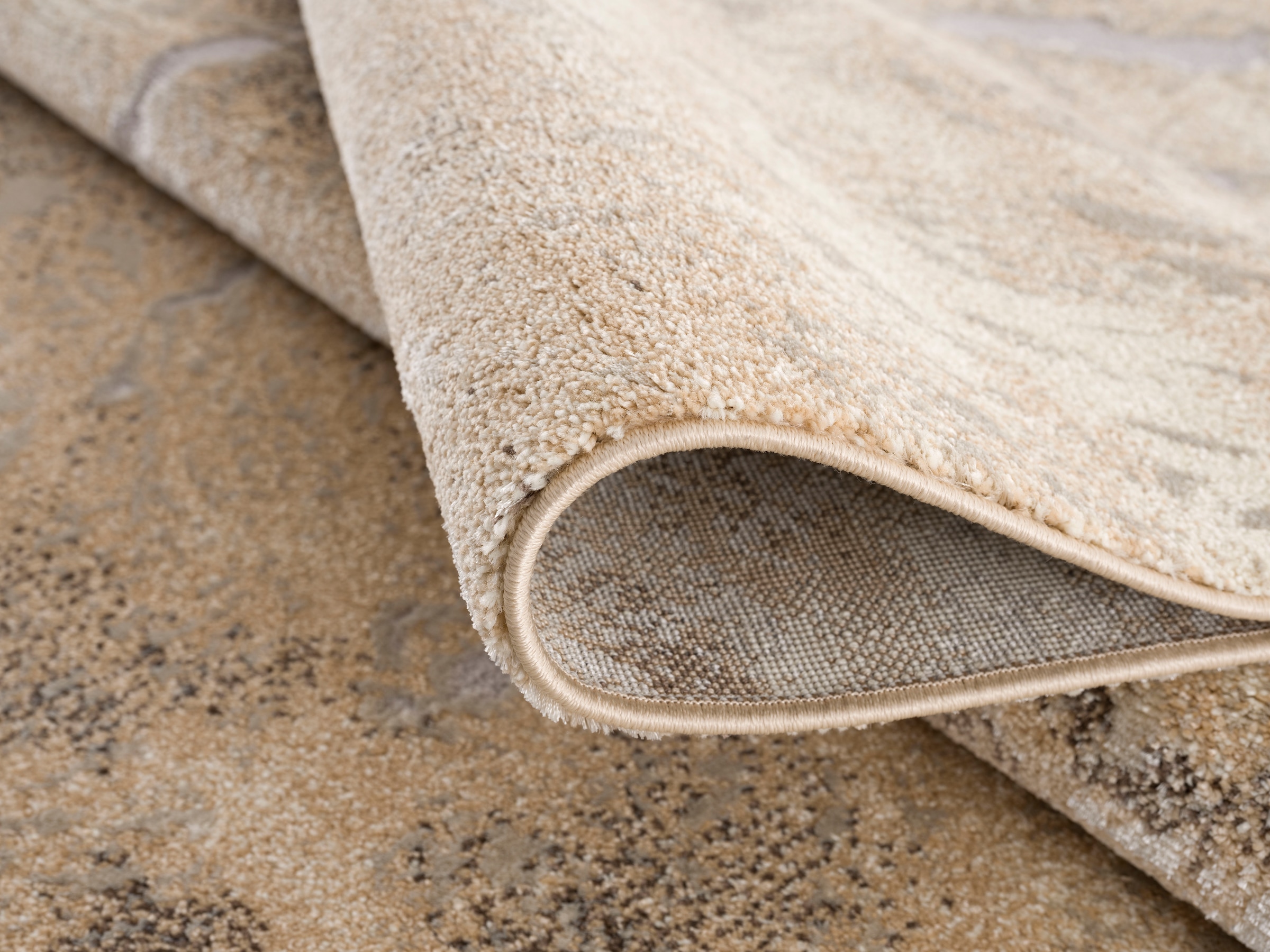 my home Teppich »Marmor«, rechteckig, BAUR Tief Teppich moderner Rechnung | Hoch einfarbig Marmor flach, Effekt, Optik, auf in