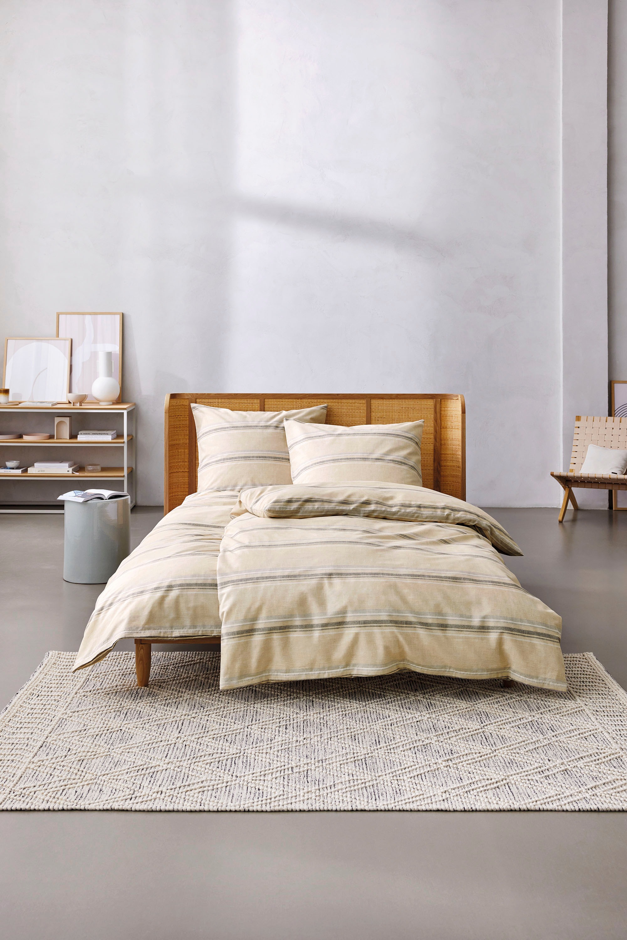 Esprit Bettwäsche "Adrien" 2 Stk. mehrfarbige Querstreifen günstig online kaufen