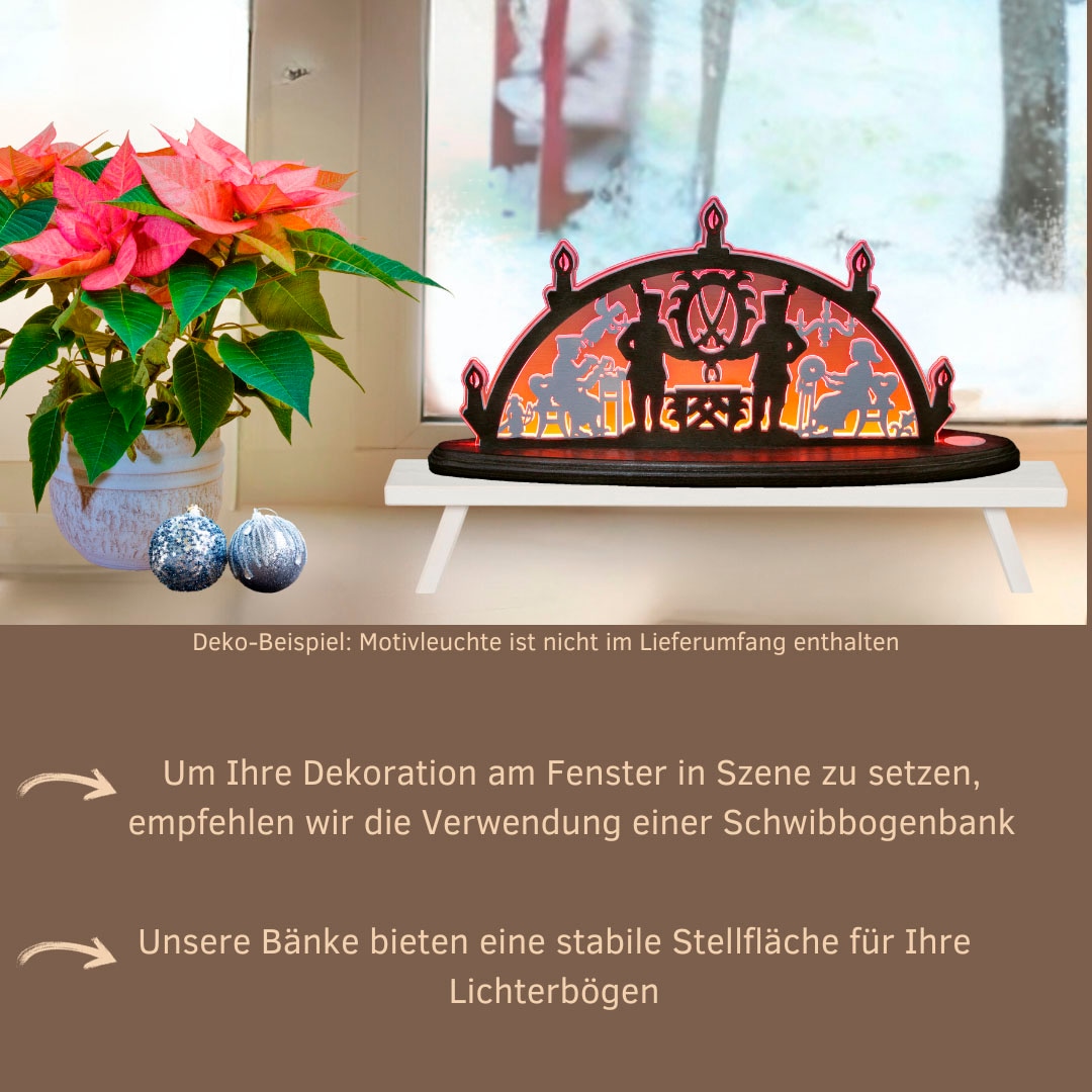 Weigla Schwibbogen-Fensterbank »Weihnachtsdeko«, aus Buchenholz, Tiefe ca. 7,5 cm