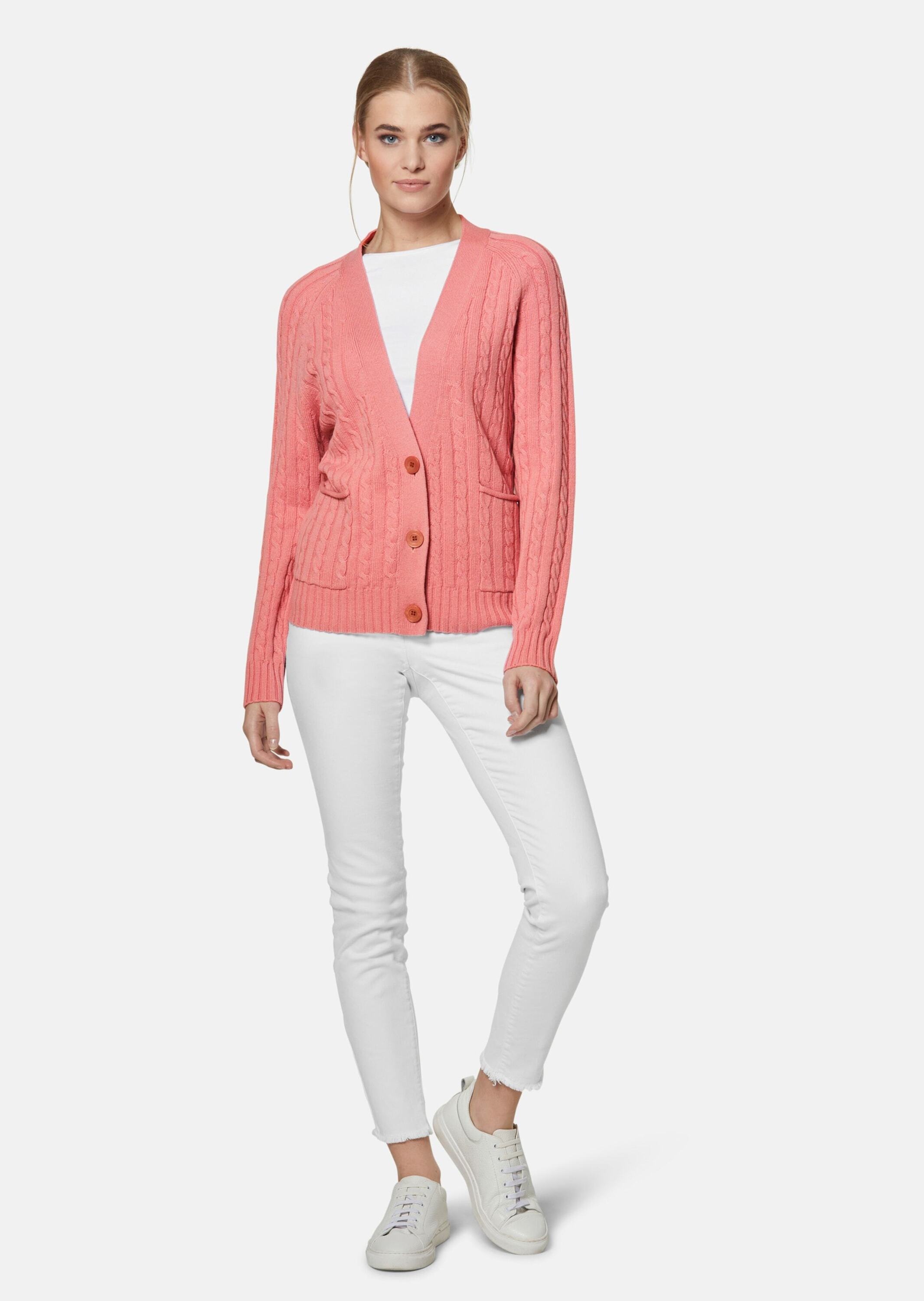 MADELEINE Strickjacke »Strickjacke Strickjacke mit Zopfmuster in angesagten Farben«