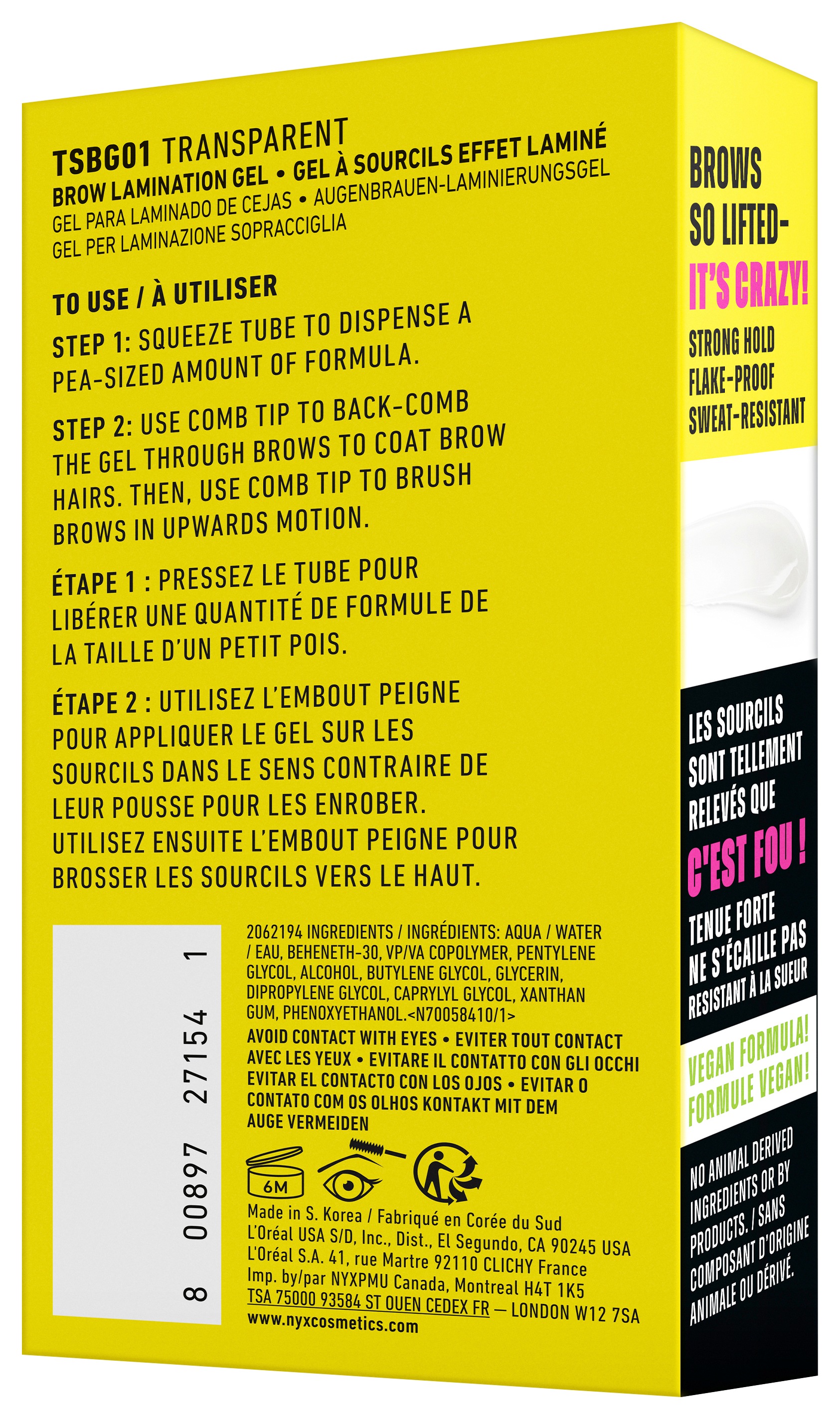 NYX Augenbrauen-Gel »NYX Professional Makeup The Brow Glue Crazy Lift«