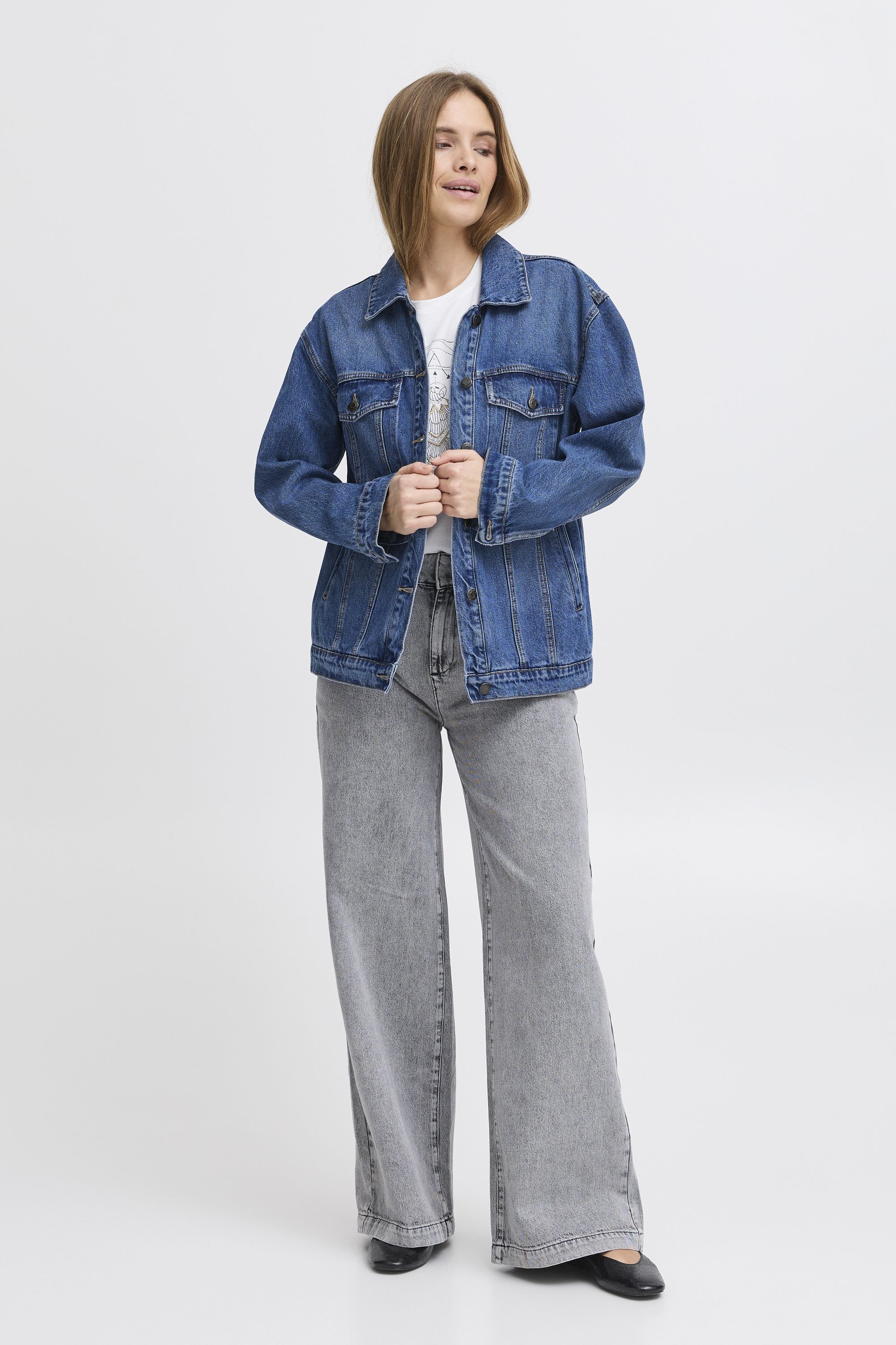 Pulz Jeans Jeansjacke »Jeansjacke PZALORA Denim Jacket«, ohne Kapuze