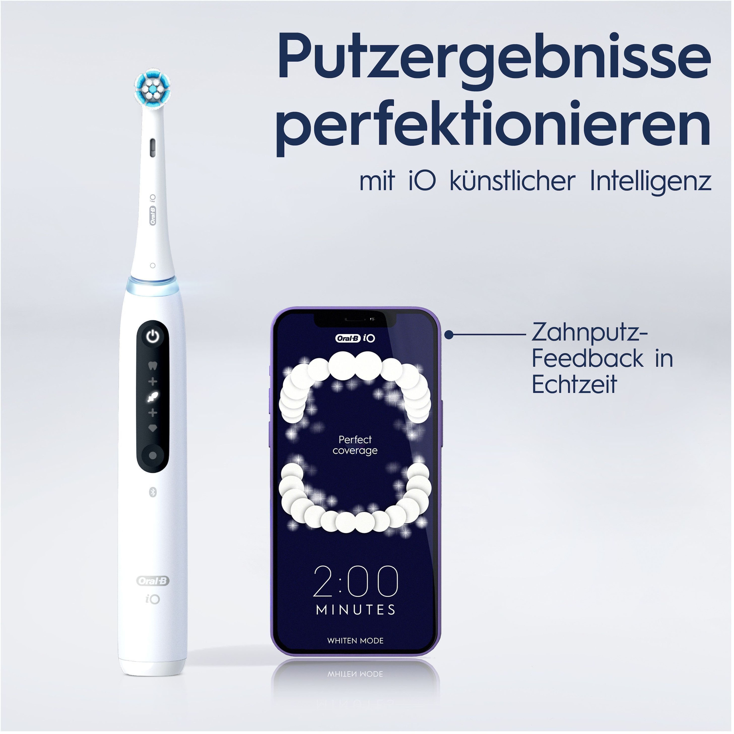 Oral-B Elektrische Zahnbürste »iO 5«, 1 St. Aufsteckbürsten, mit Magnet-Technologie, LED-Anzeige, 5 Putzmodi, Reiseetui