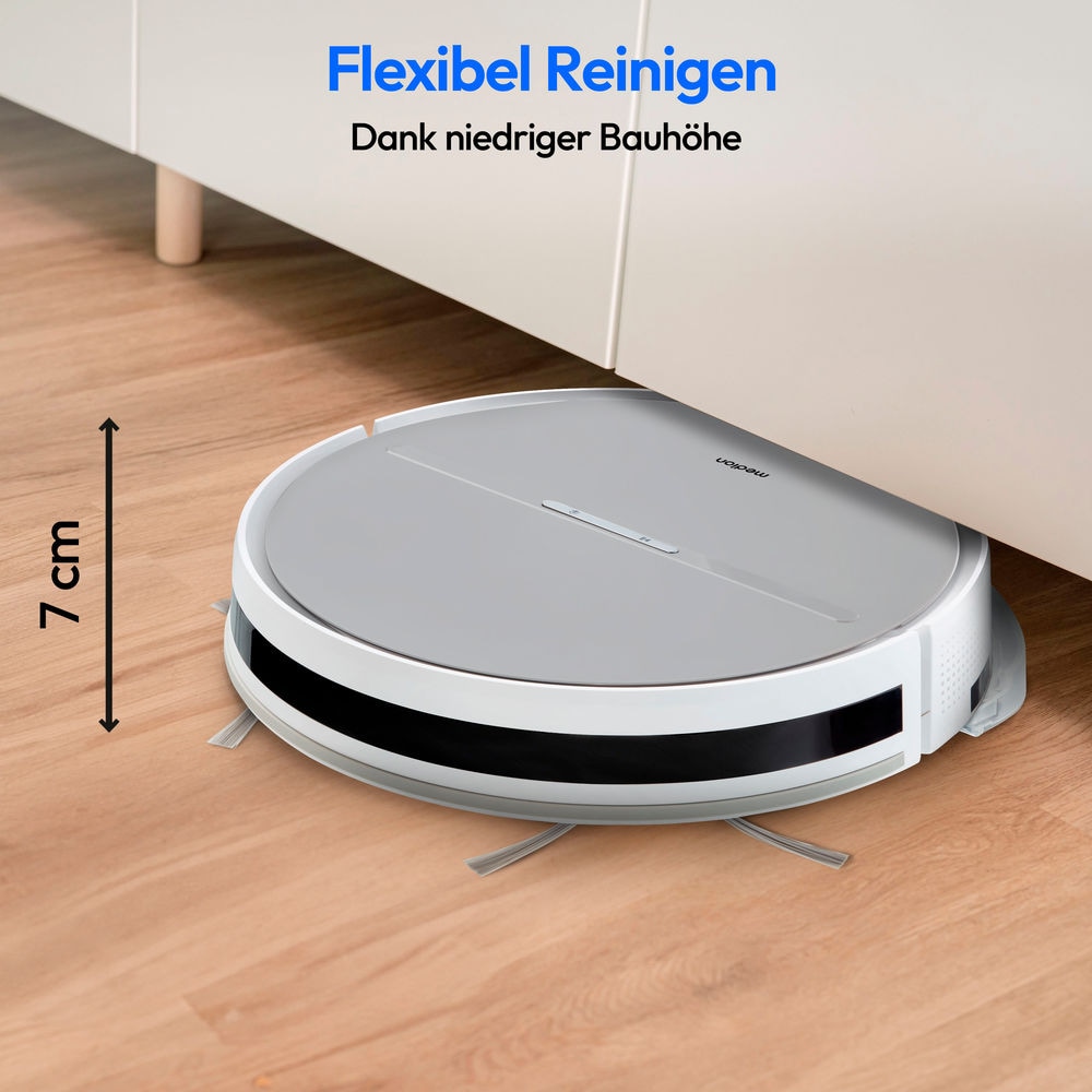 Medion® Saugroboter »E35 (MD 11157), intelligente S-Linien Navigation, 2 kPa Saugleistung«, Steuerung per Fernbedienung, 120 min Laufzeit, Ladestation