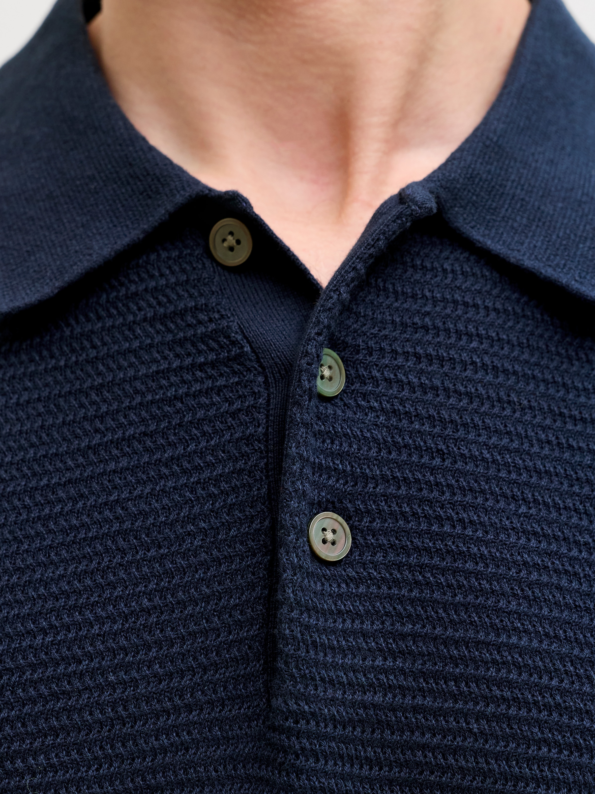 Jack & Jones Polokragenpullover »JPRBLURILEY KNIT POLO SS SN« Baumwolle, regular fit