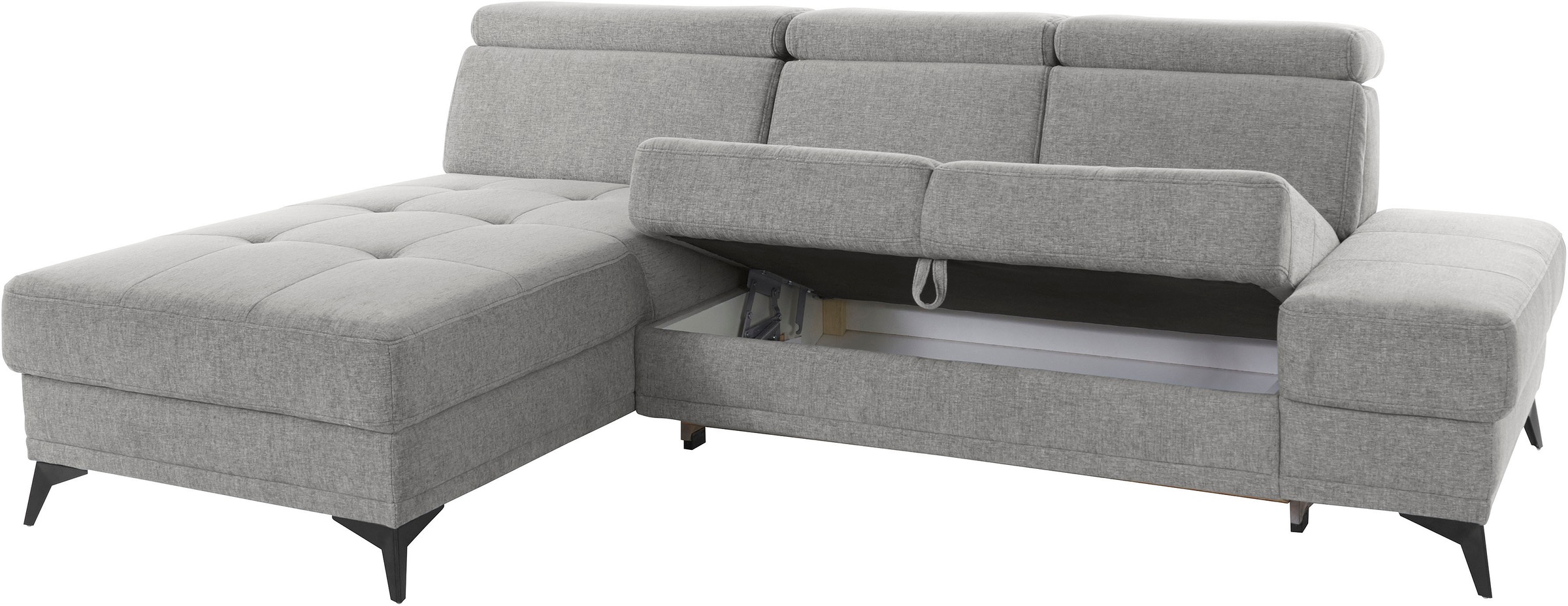 INOSIGN Ecksofa »Cardiz L-Form«, inkl.Kopfteilverstellung und Federkern wahlweise mit Bettfunktion
