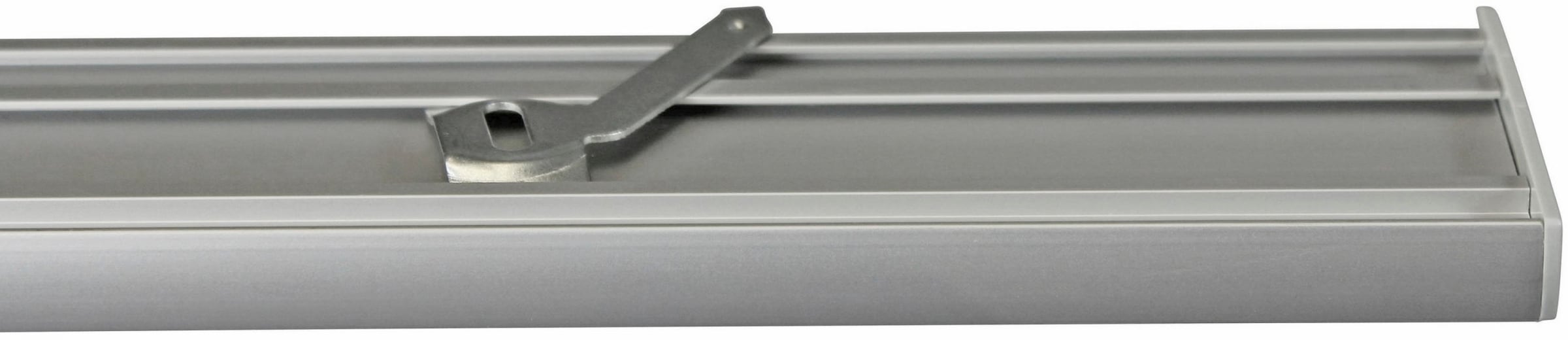GARESA Gardinenschiene »Flächenvorhangschiene SMART«, 4 läufig-läufig, Wunschmaßlänge, Aluminiumschiene für Vorhänge mit Gleiter, verlängerbar, Decke