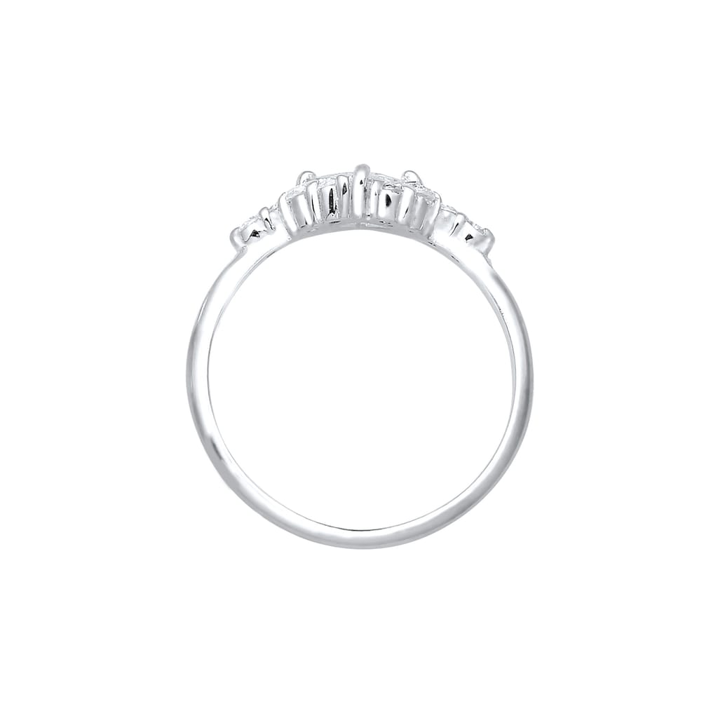 Elli Premium Verlobungsring »Verlobung Zirkonia Steine Romantisch 925 Silber«