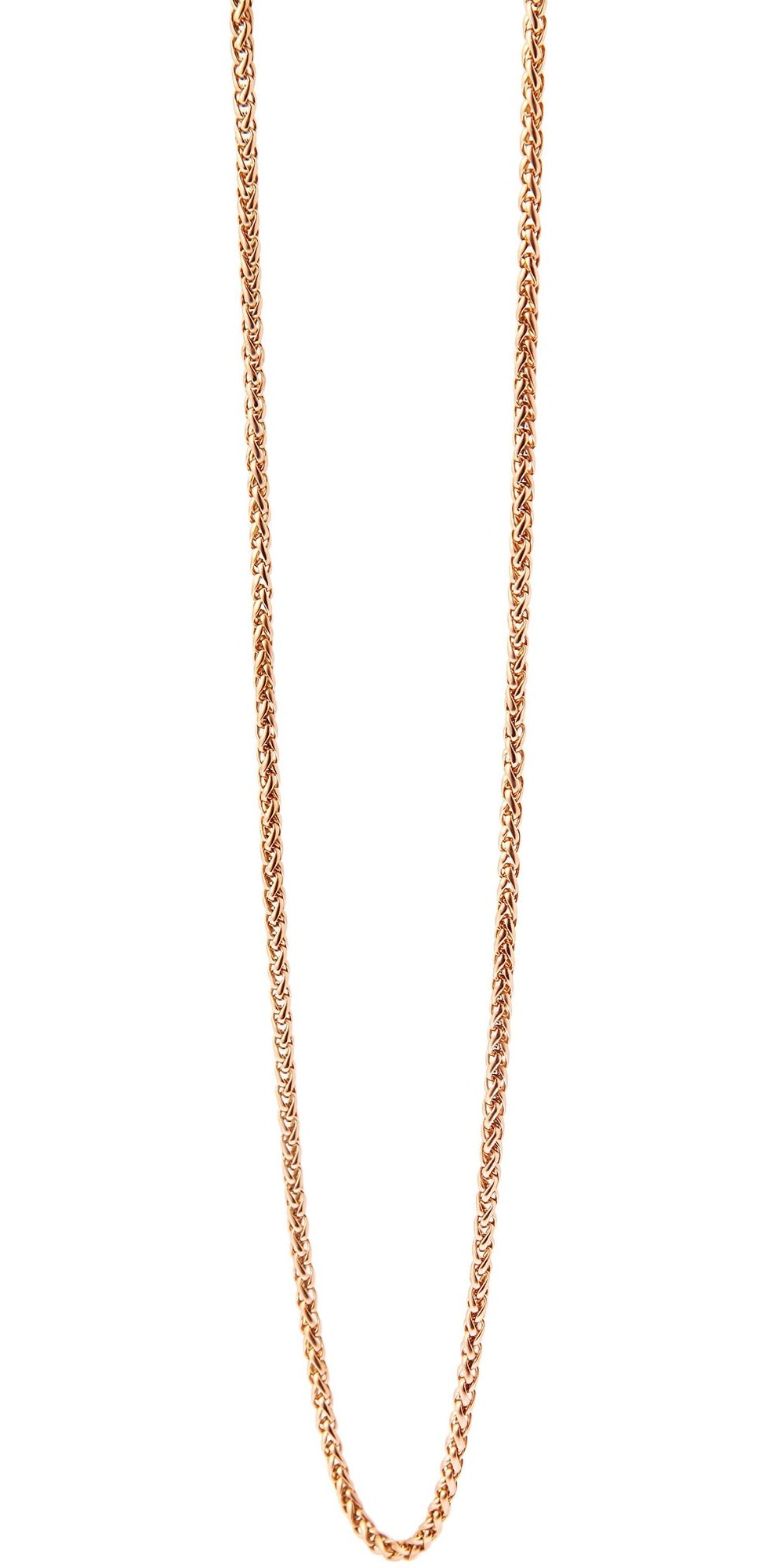 ADELIA ́S Damen Kette ohne Anhänger "Halskette – Kordelkette aus Edelstahl", 45, Edelstahlgold, Edelstahl, Halsketten, Eine schöne Geschenkidee für