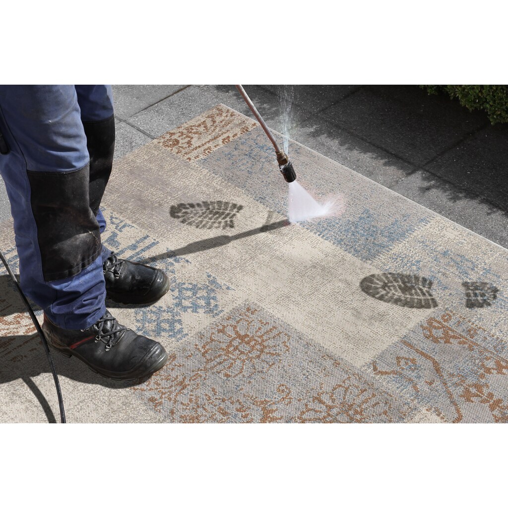 Wohnen Teppiche NORTHRUGS Läufer »Symi«, rechteckig, 8 mm Höhe, In/-Outdoor geeignet, Patchwork Design, Wohnzimmer, Balkon, Terr Wohnen Teppiche NORTHRUGS Läufer »Symi«, rechteckig, 8 mm Höhe, In/-Outdoor geeignet, Patchwork Design, Wohnzimmer, Balkon, Terr
