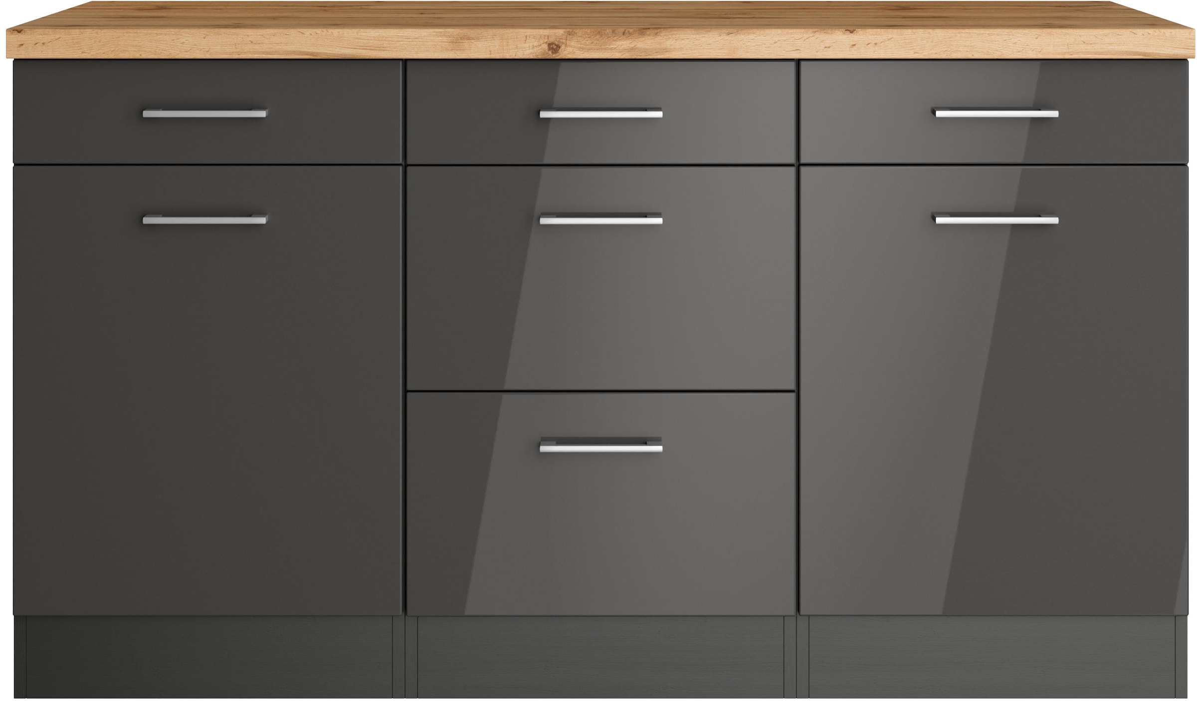 KOCHSTATION Unterschrank »KS-Milan«, HELD Möbel, Unterschrank 150 cm, matte oder hochglänzende Fronten