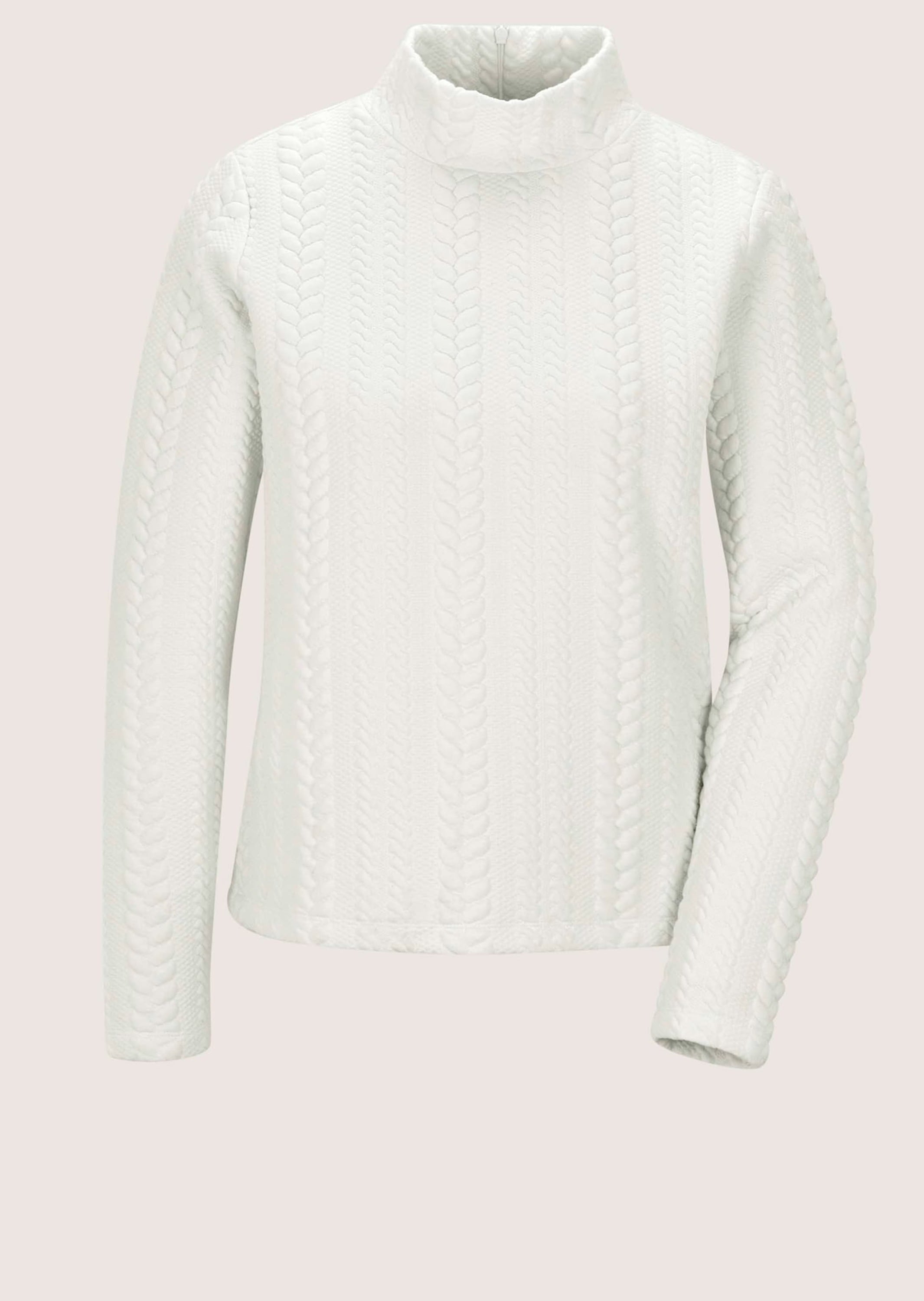 MADELEINE Langarmshirt "Sweatshirt Sweatshirt mit Zopfstruktur" Zopfstruktu günstig online kaufen