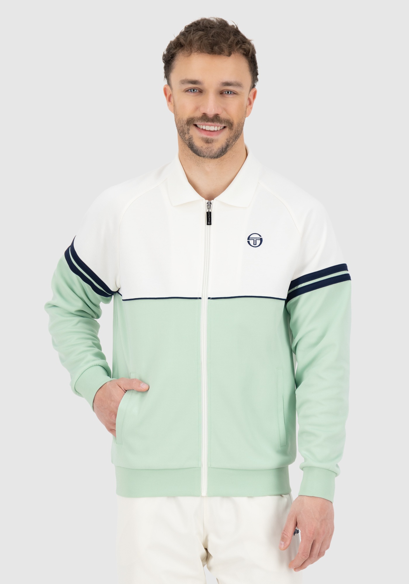 Sergio Tacchini Trainingsjacke »ORION 024 TRACKTOP Herren«, ohne Kapuze, Trainingsjacke Herren, leichte Jacke, Retro, Sportjacke, Outdoor, Sale