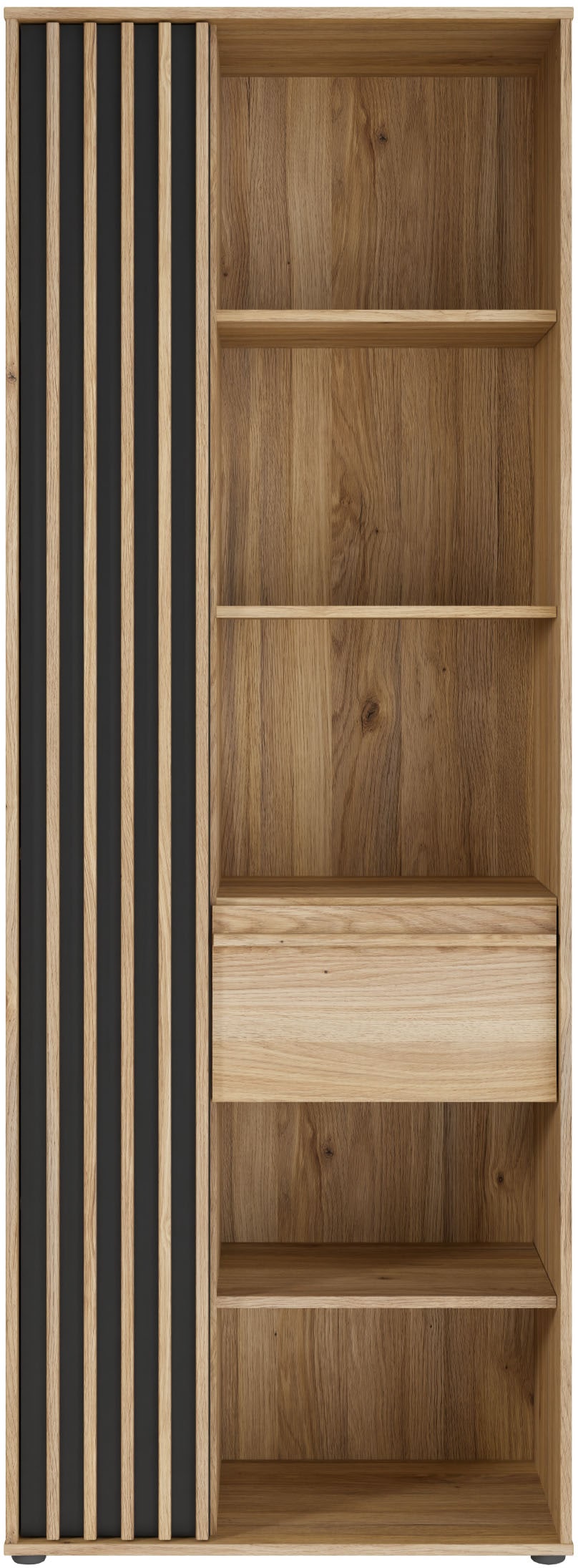 FORTE Regal »Stauraumregal, 1T/1SK, Soft Close, Vollauszug SK« B/H/T 73,1/200,1/41,7 cm optionale Beleuchtung