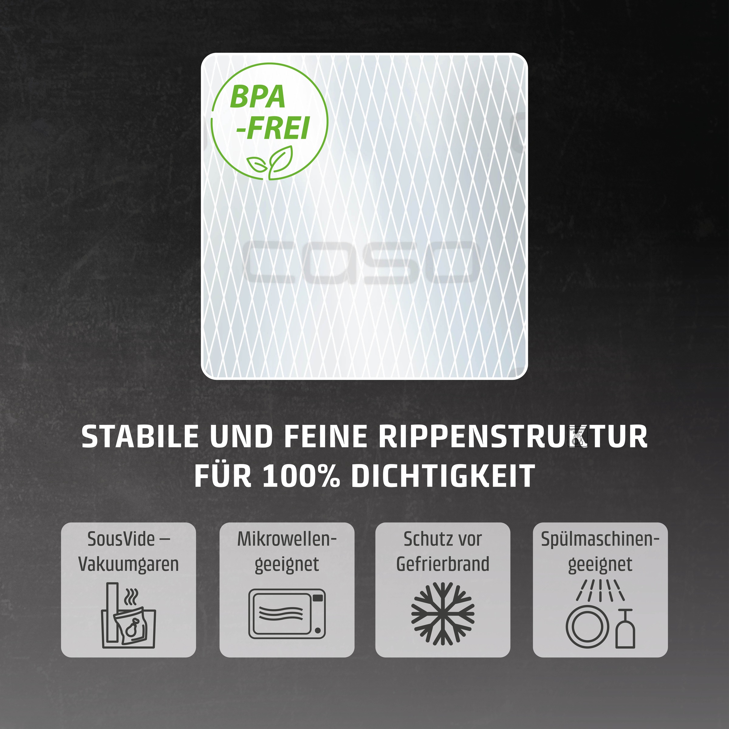 Caso Vakuumier-Folienrollen »1233« insgesamt 100 Stk.