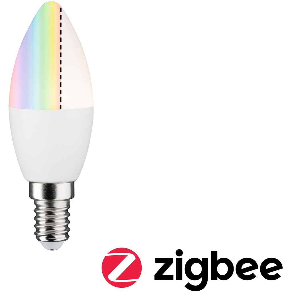 Paulmann LED-Leuchtmittel »Smart Home Zigbee Kerze 6,3 W Matt E14 RGBW«, E14, 1 St., Farbwechsler