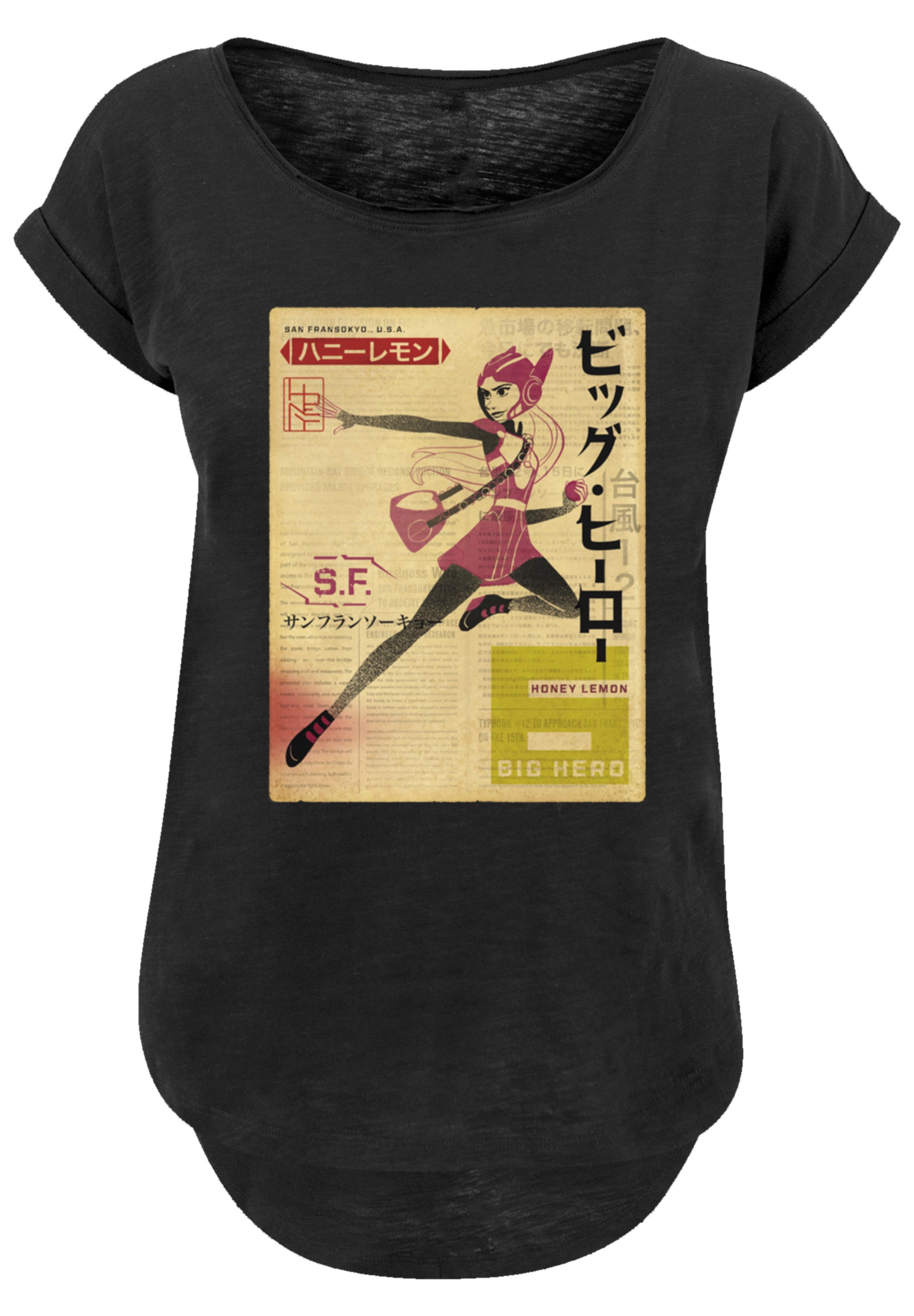 F4NT4STIC T-Shirt »Big Hero 6 Honey Lemon Newspaper«, Premium Qualität