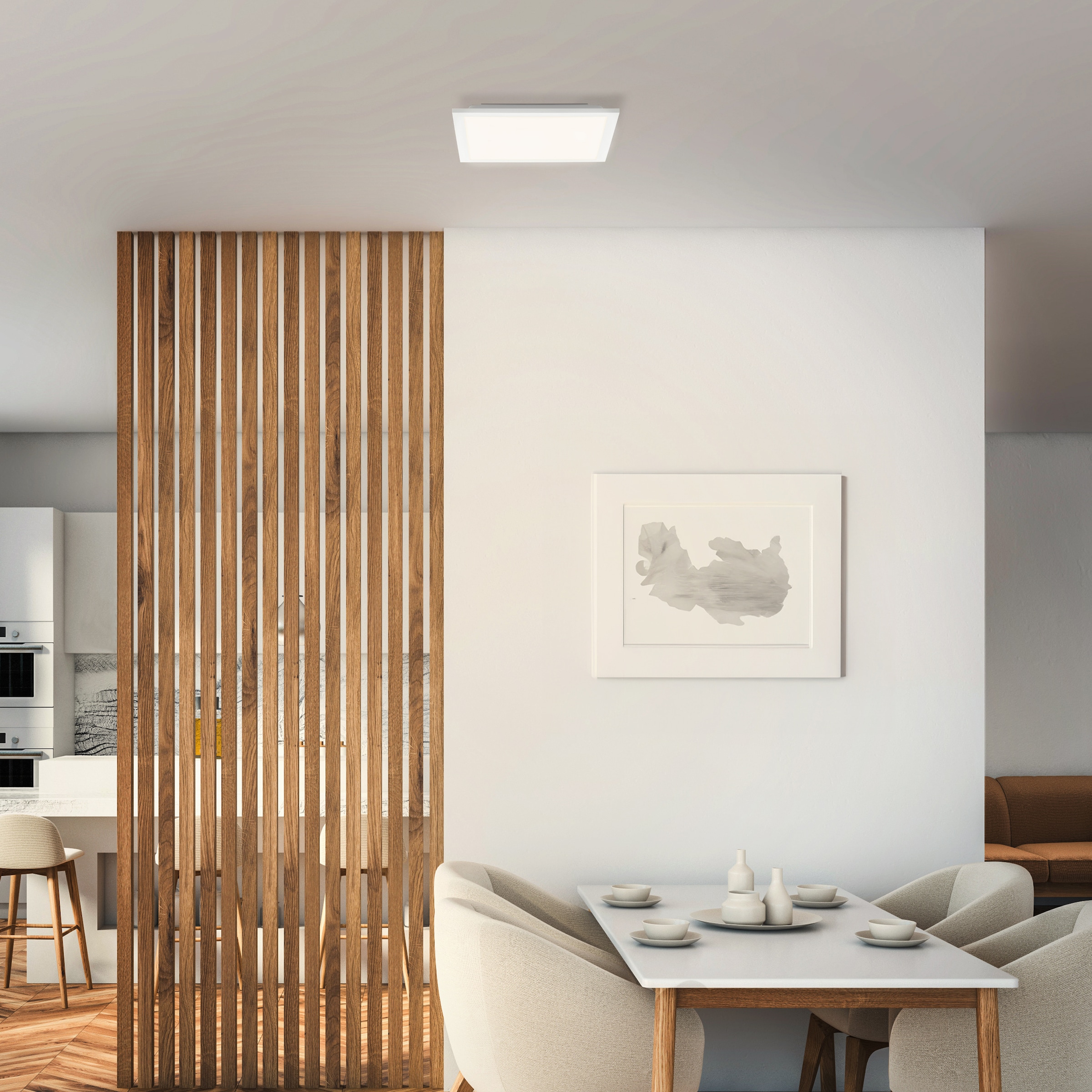 Brilliant LED Deckenleuchte »Briston«, 30 x 30 cm, 1600 lm, 2700 K, Aluminium, weiß