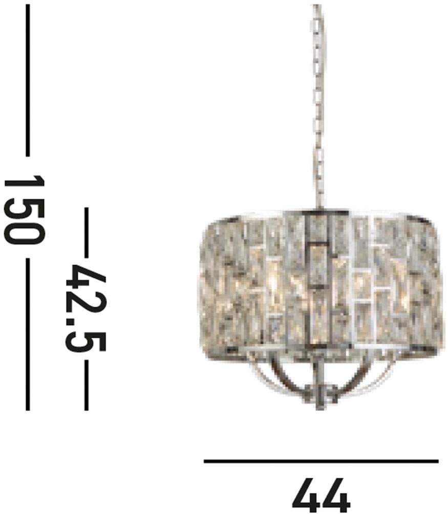 Searchlight Hängeleuchte »Hängeleuchte Bijou, 5-flammig«, 5 flammig, Leuchtmittel E14 | ohne Leuchtmittel, Glamourös